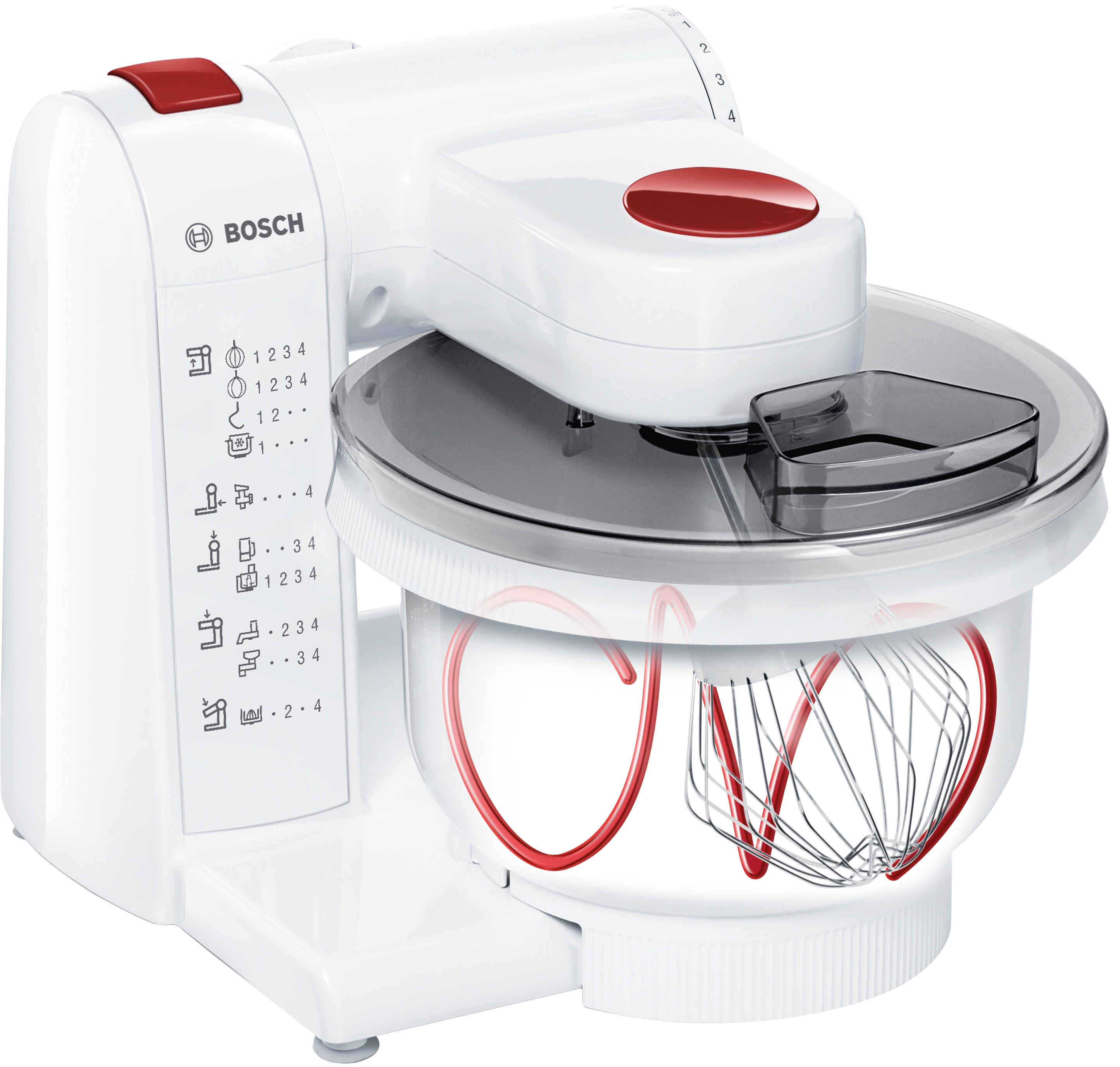Kuhinjski robot, MUM4, 600 W, Bela, Tamno crvena, MUMP1000