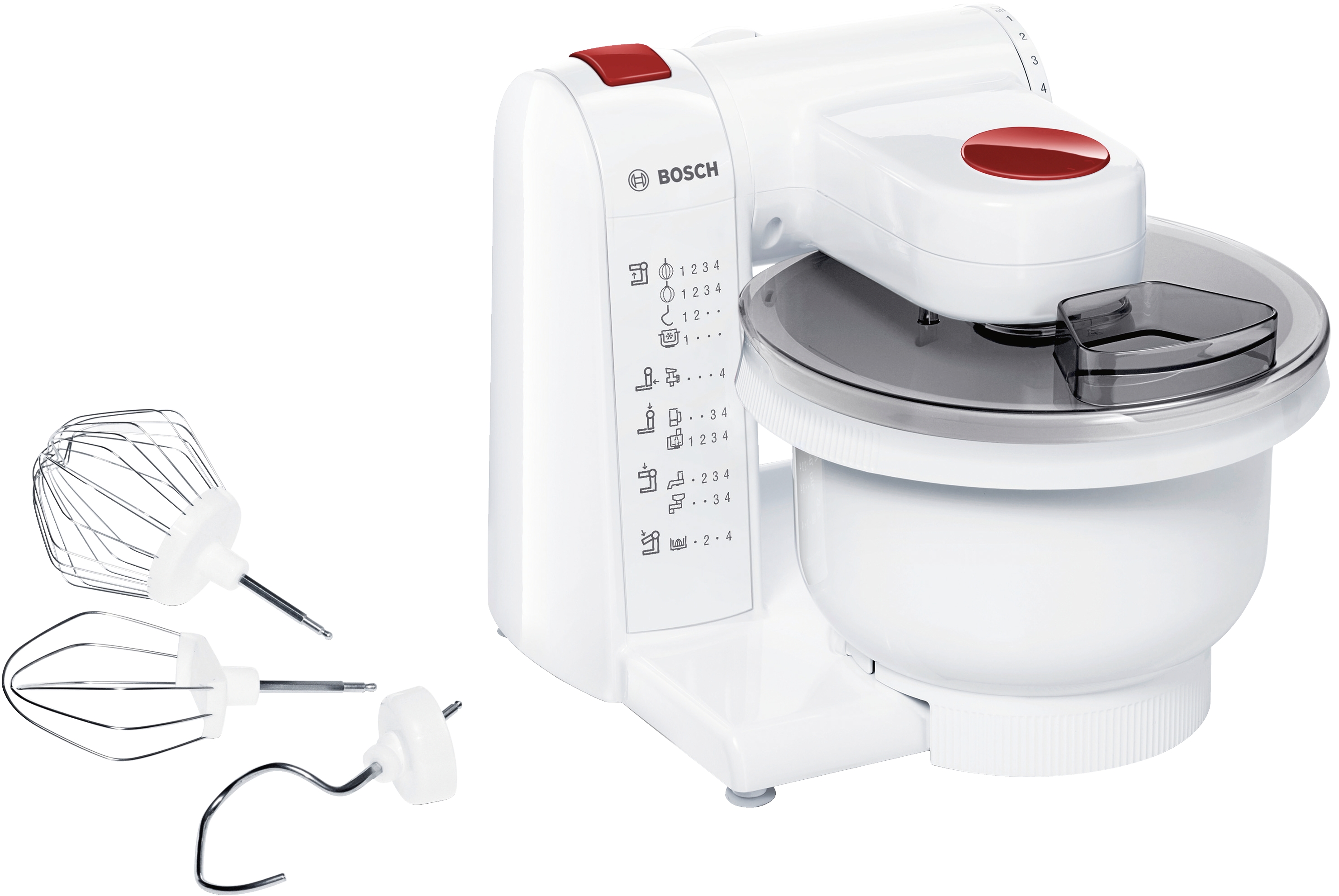 Kuhinjski robot, MUM4, 600 W, Bela, Tamno crvena, MUMP1000