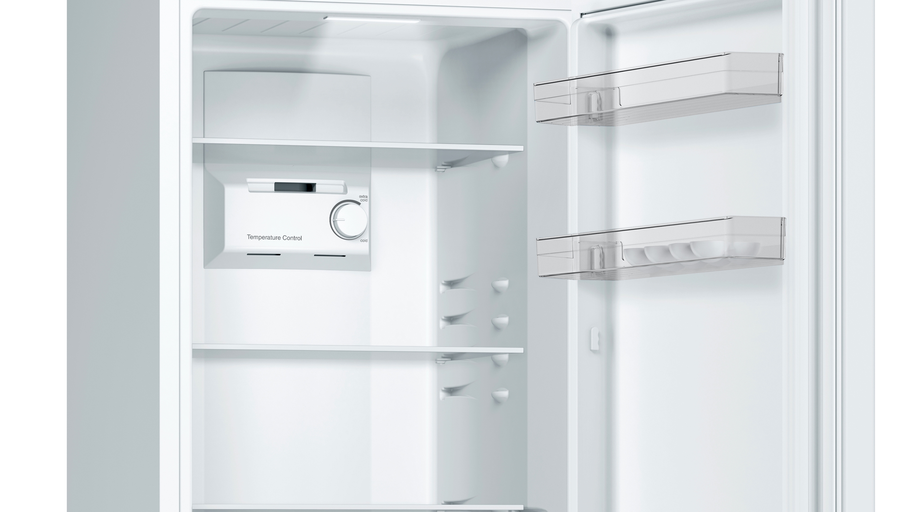 Series 2, free-standing fridge-freezer with freezer at bottom, 176 x 60 cm, White, KGN33NWEB