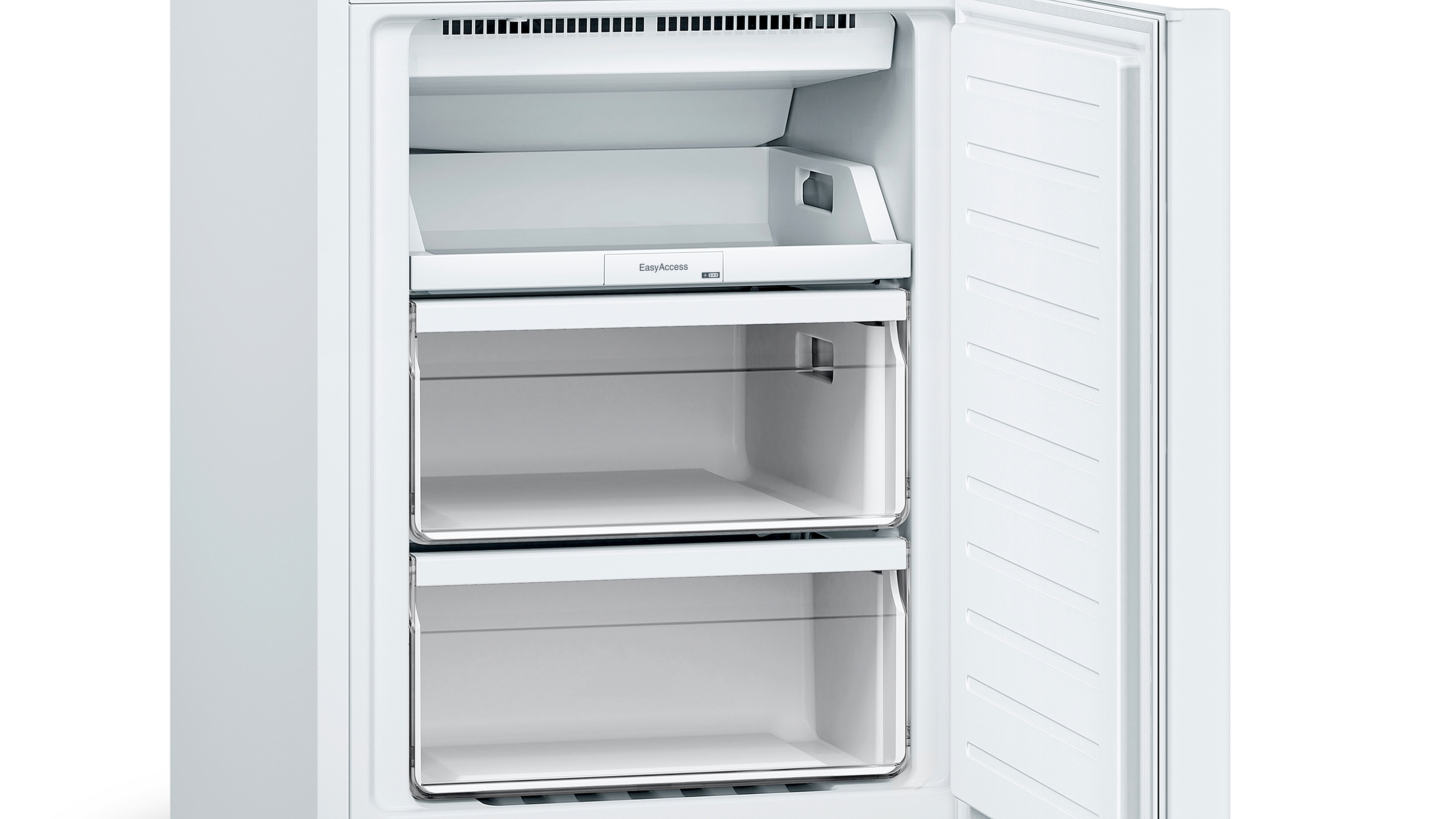 Series 2, free-standing fridge-freezer with freezer at bottom, 176 x 60 cm, White, KGN33NWEB