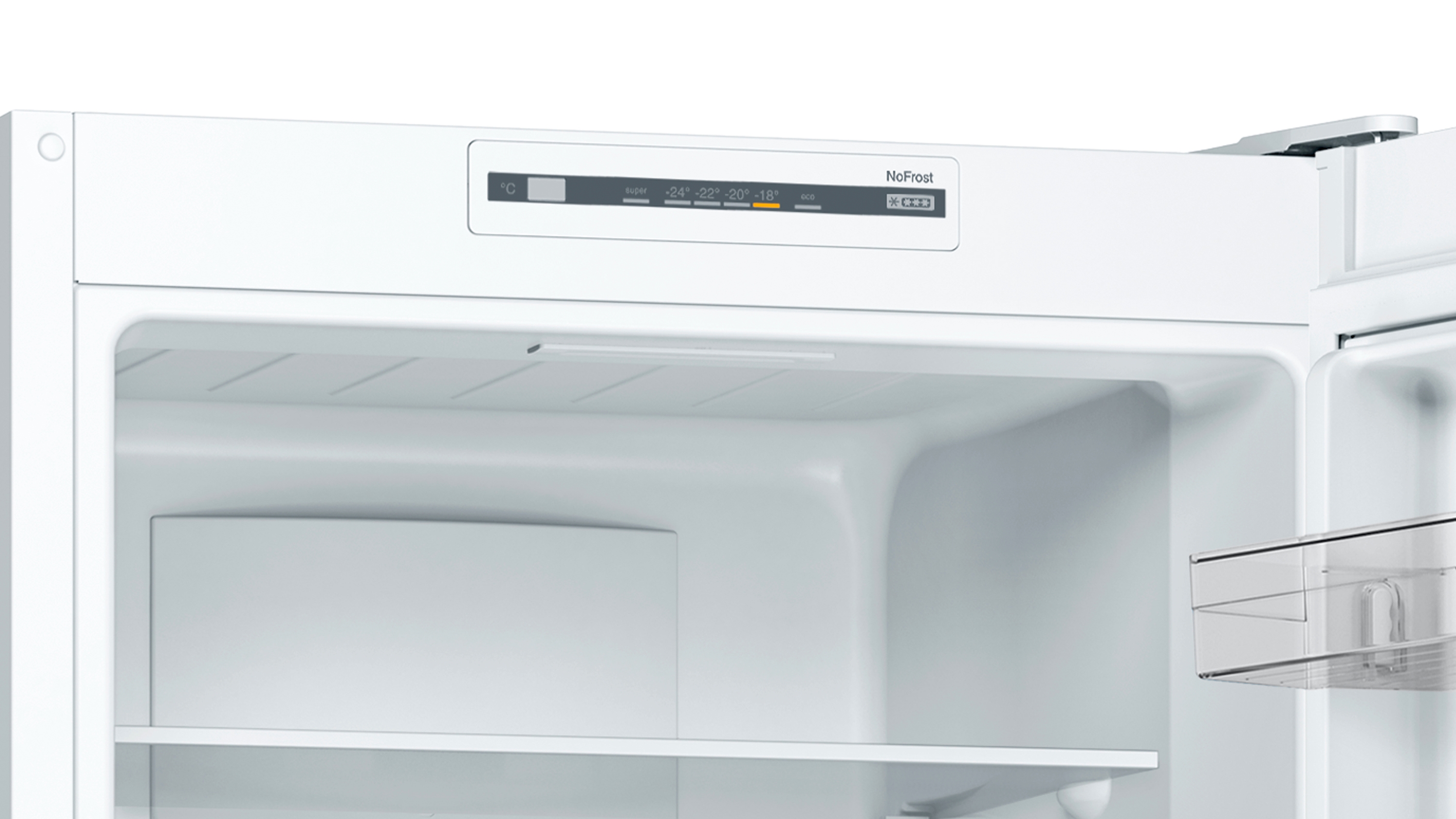 Series 2, free-standing fridge-freezer with freezer at bottom, 176 x 60 cm, White, KGN33NWEB