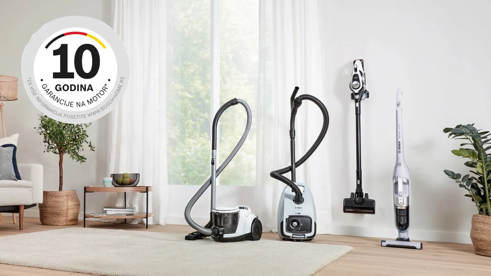 10 godina garancije na motor za bosch štapne usisivače i usisivače sa i bez kese
