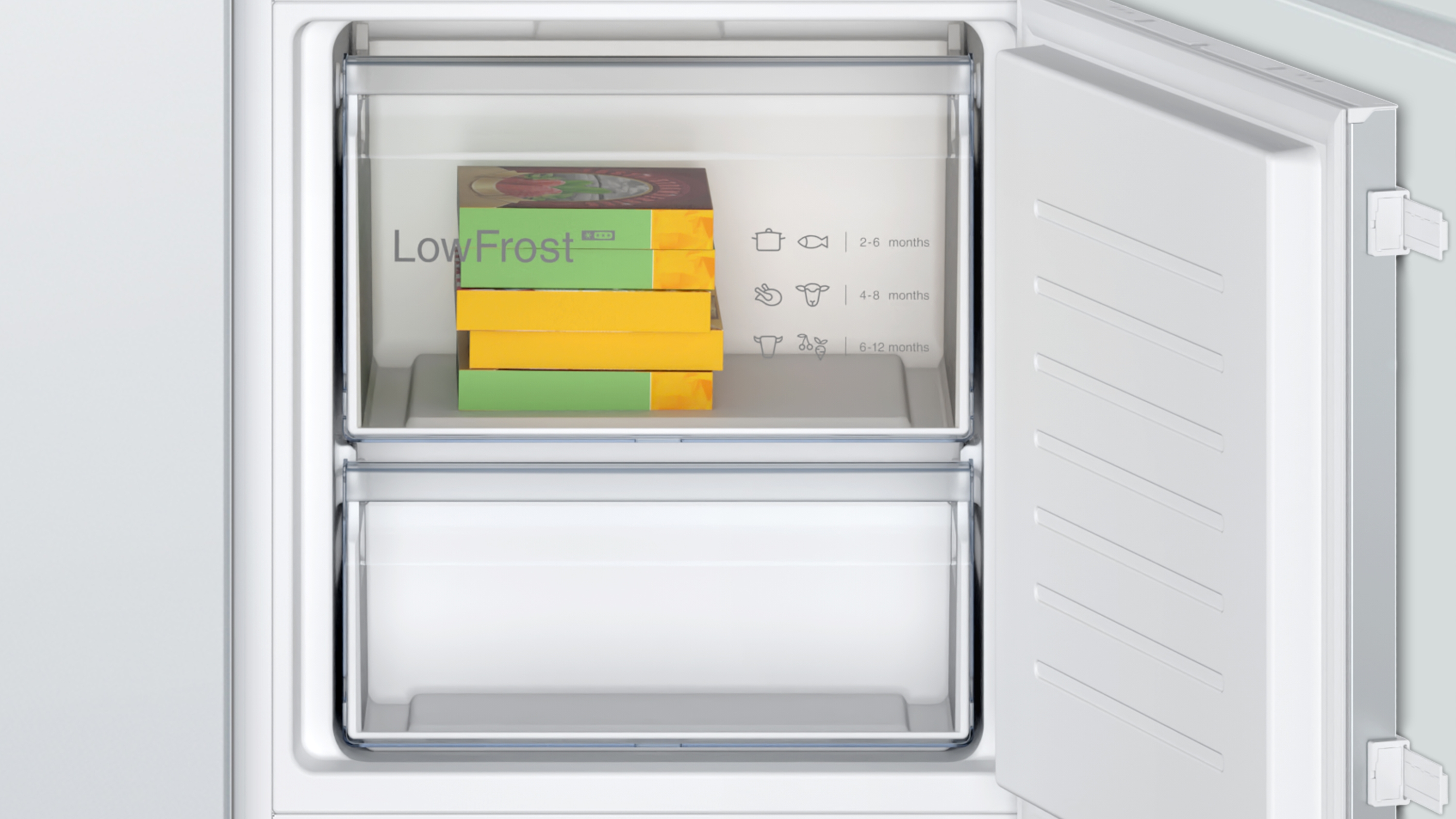 Serija 2, Ugradni frižider sa zamrzivačem dole, 177.2 x 54.1 cm, klizna šarka, KIV875SE0