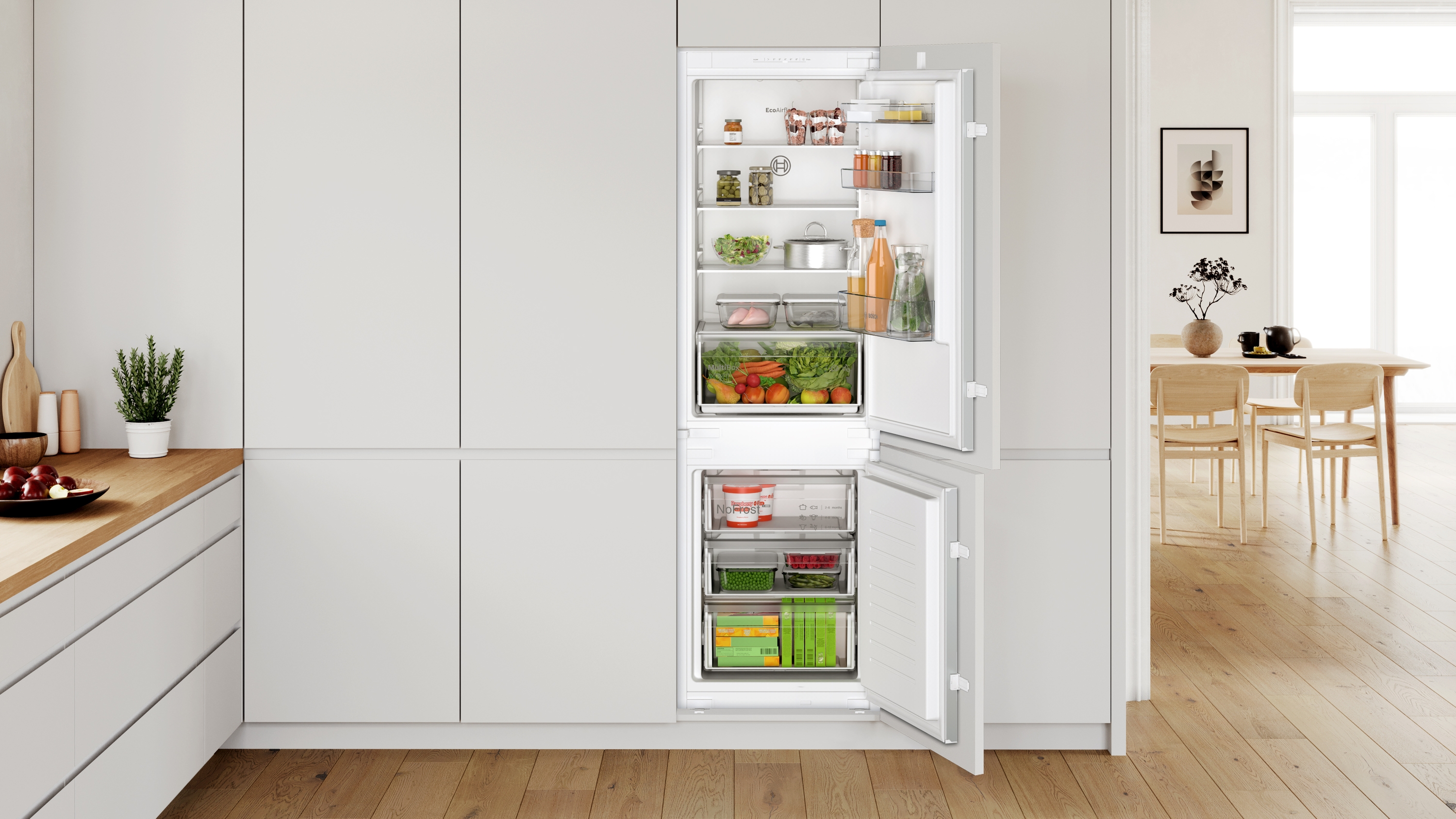 Serija 2, Ugradni frižider sa zamrzivačem dole, 177.2 x 54.1 cm, klizna šarka, KIN86NSE0