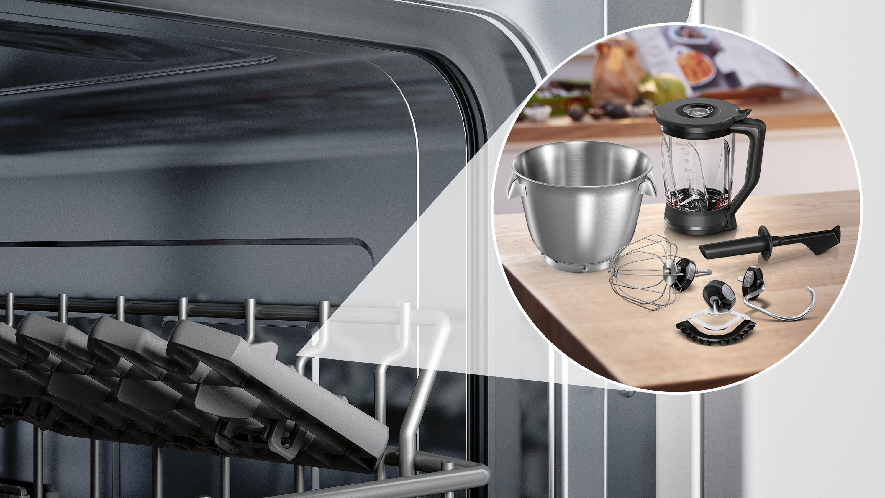 Series 8, Kitchen machine, OptiMUM, 1400 W, Silver, Black, MUM9B34S27