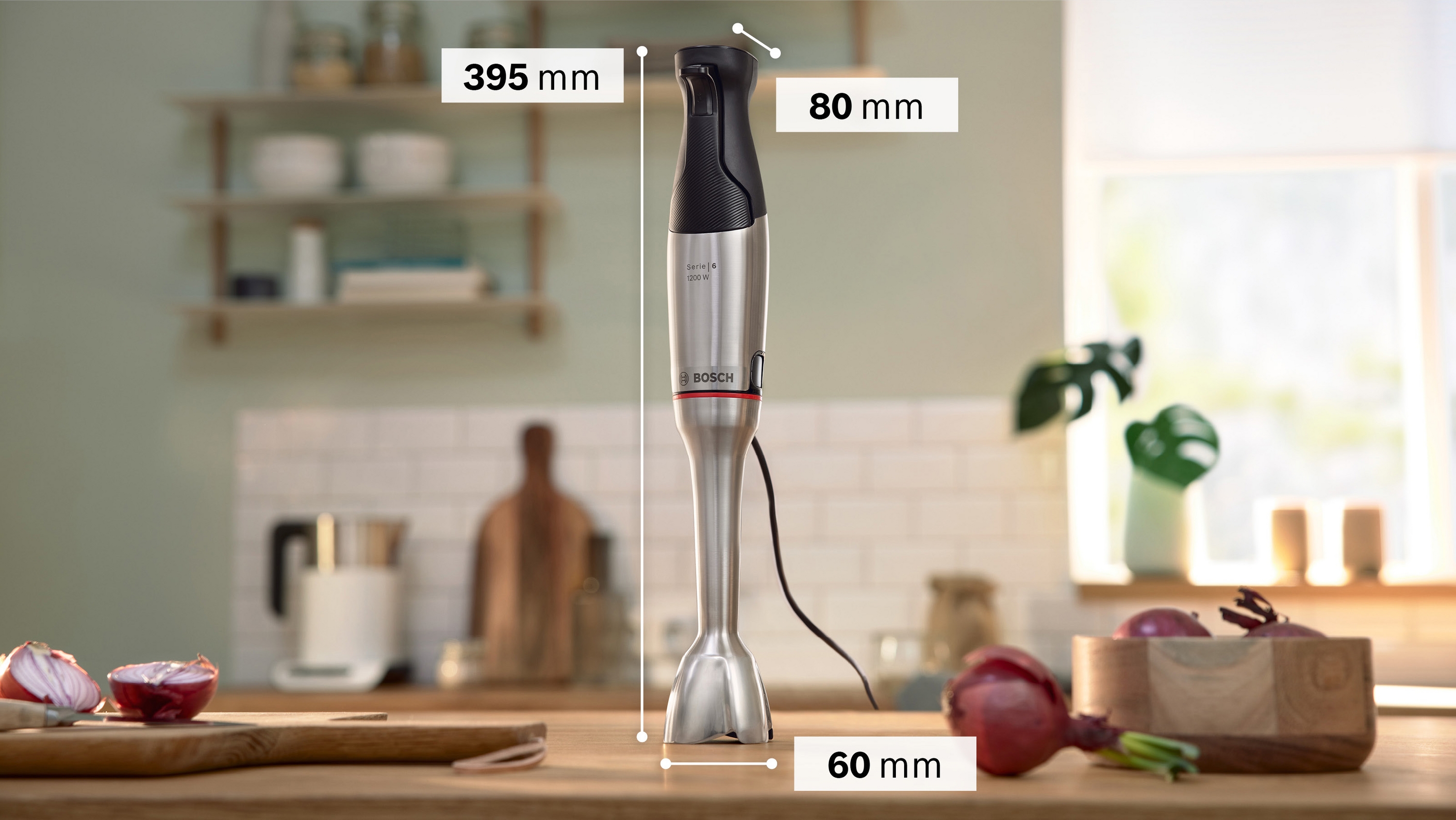 Series 6, Hand blender, ErgoMaster, 1200 W, Stainless steel, MSM6M820