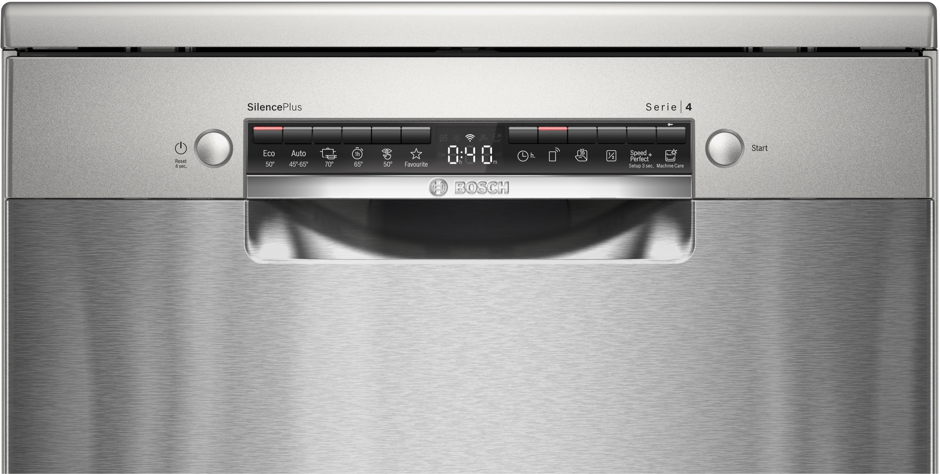 Serija 4, Samostojeća mašina za pranje sudova, 60 cm, Nerđajući čelik, SMS4EMI06E