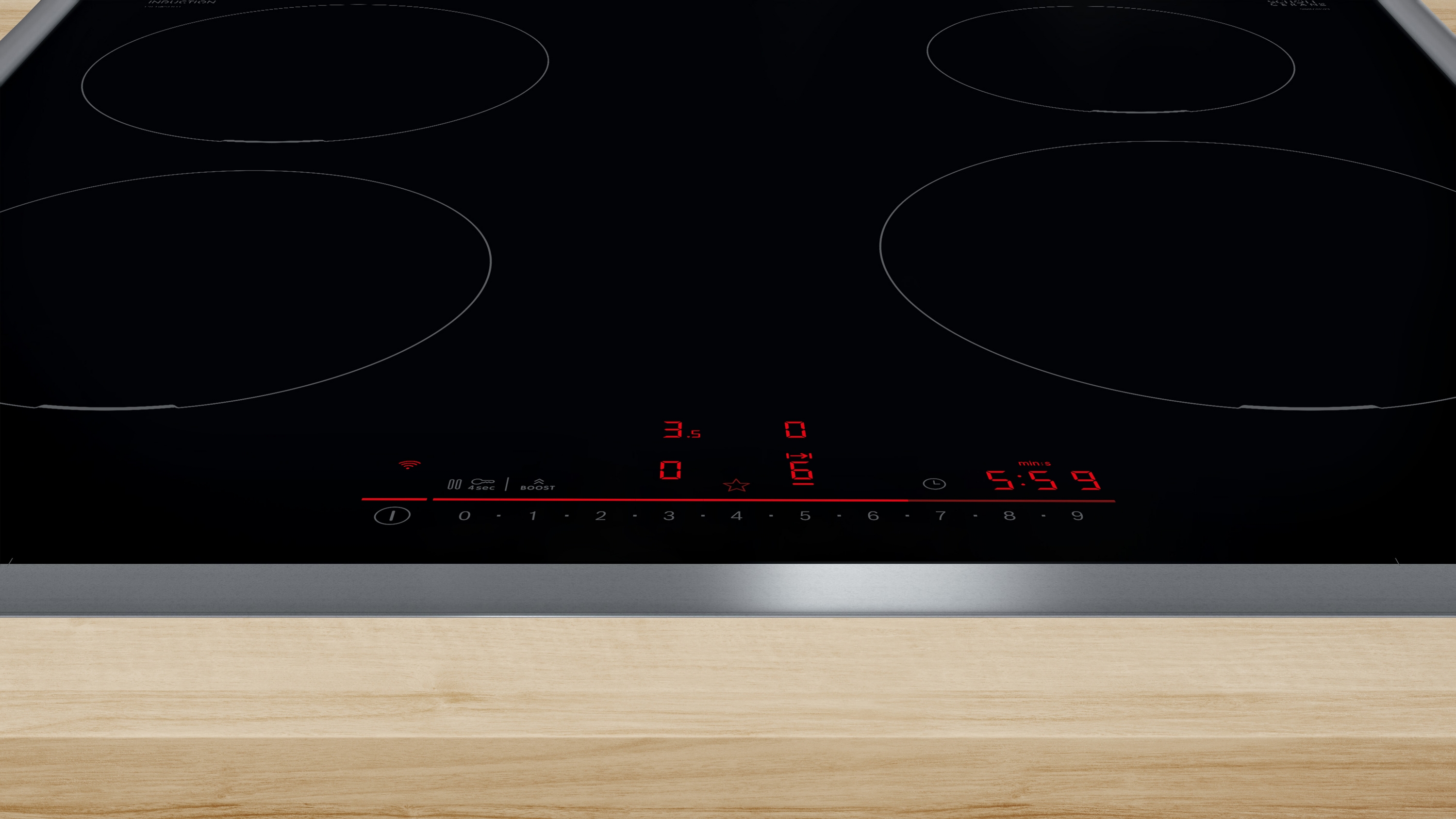 Serija 6, Indukciona ploča za kuvanje, 60 cm, Crna, ugradnja sa okvirom, PIE645HB1E
