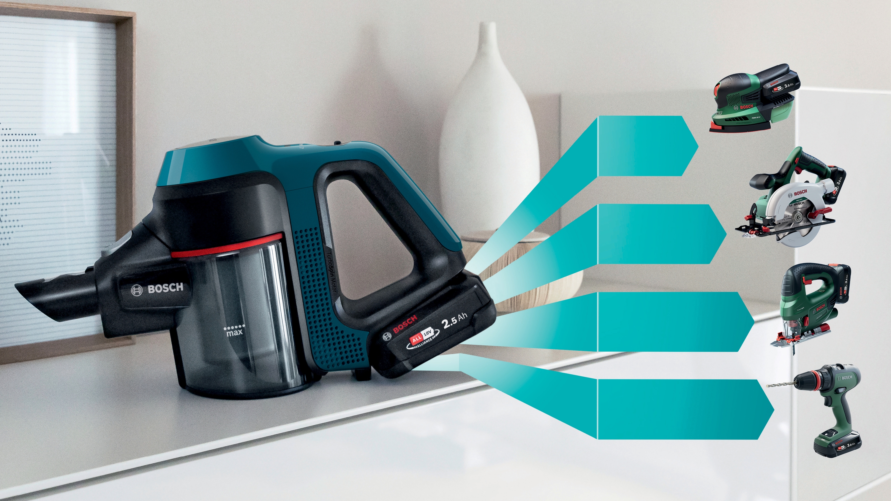 Rechargeable vacuum cleaner, Unlimited 7, Blue, BSS71125AH