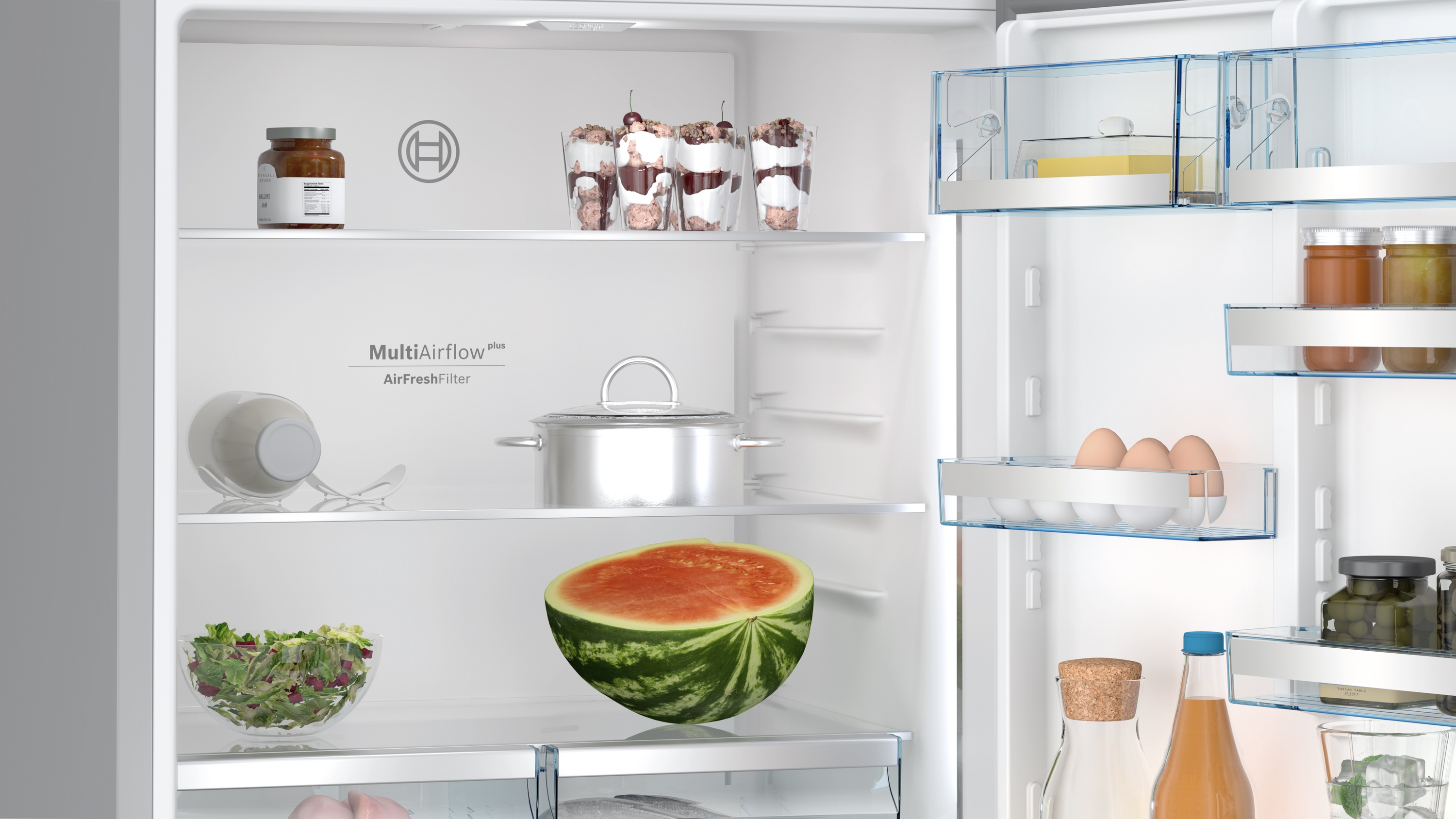 Series 8, free-standing fridge-freezer with freezer at bottom, 186 x 75 cm, Stainless steel (with anti-fingerprint), KGP76AIC0N
