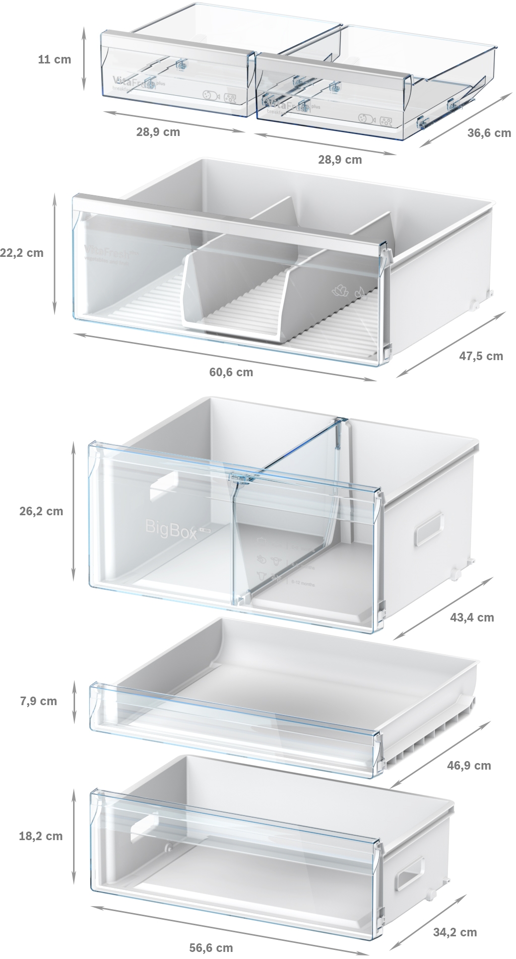 Series 8, free-standing fridge-freezer with freezer at bottom, 186 x 75 cm, Stainless steel (with anti-fingerprint), KGP76AIC0N