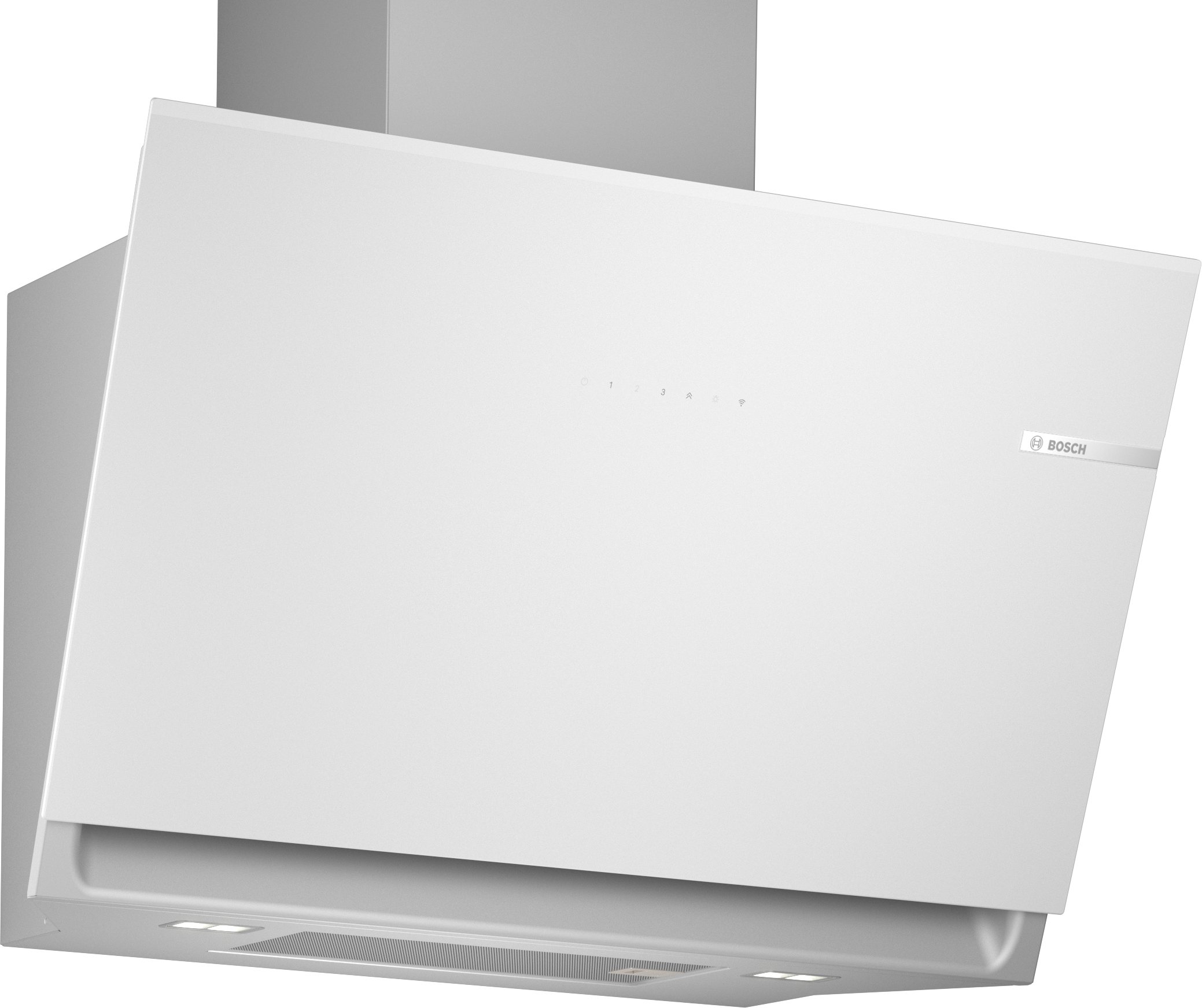Series 6, wall-mounted cooker hood, 80 cm, clear glass white printed, DWK81AN20
