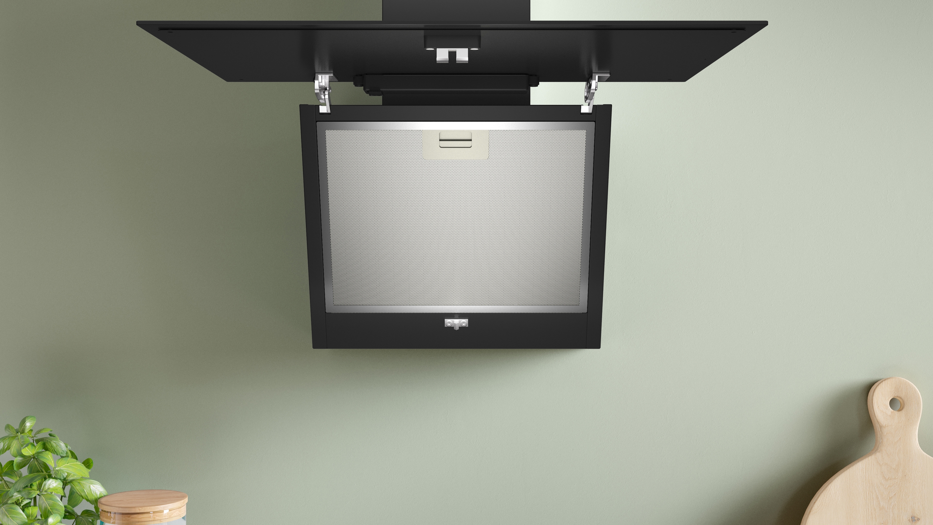 Series 2, wall-mounted cooker hood, 60 cm, clear glass black printed, DWK65DK60