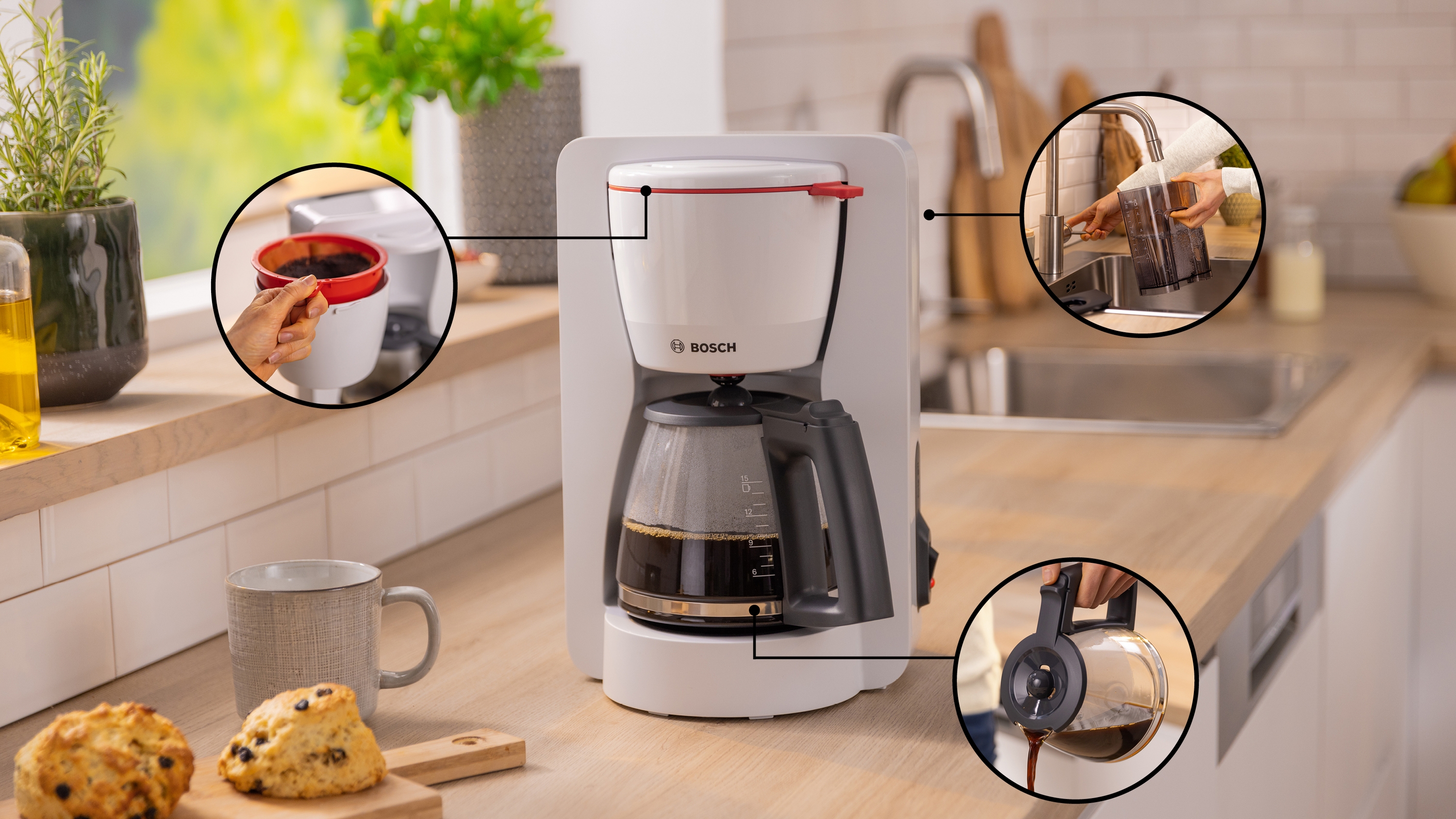 Coffee maker, MyMoment, White, TKA2M111