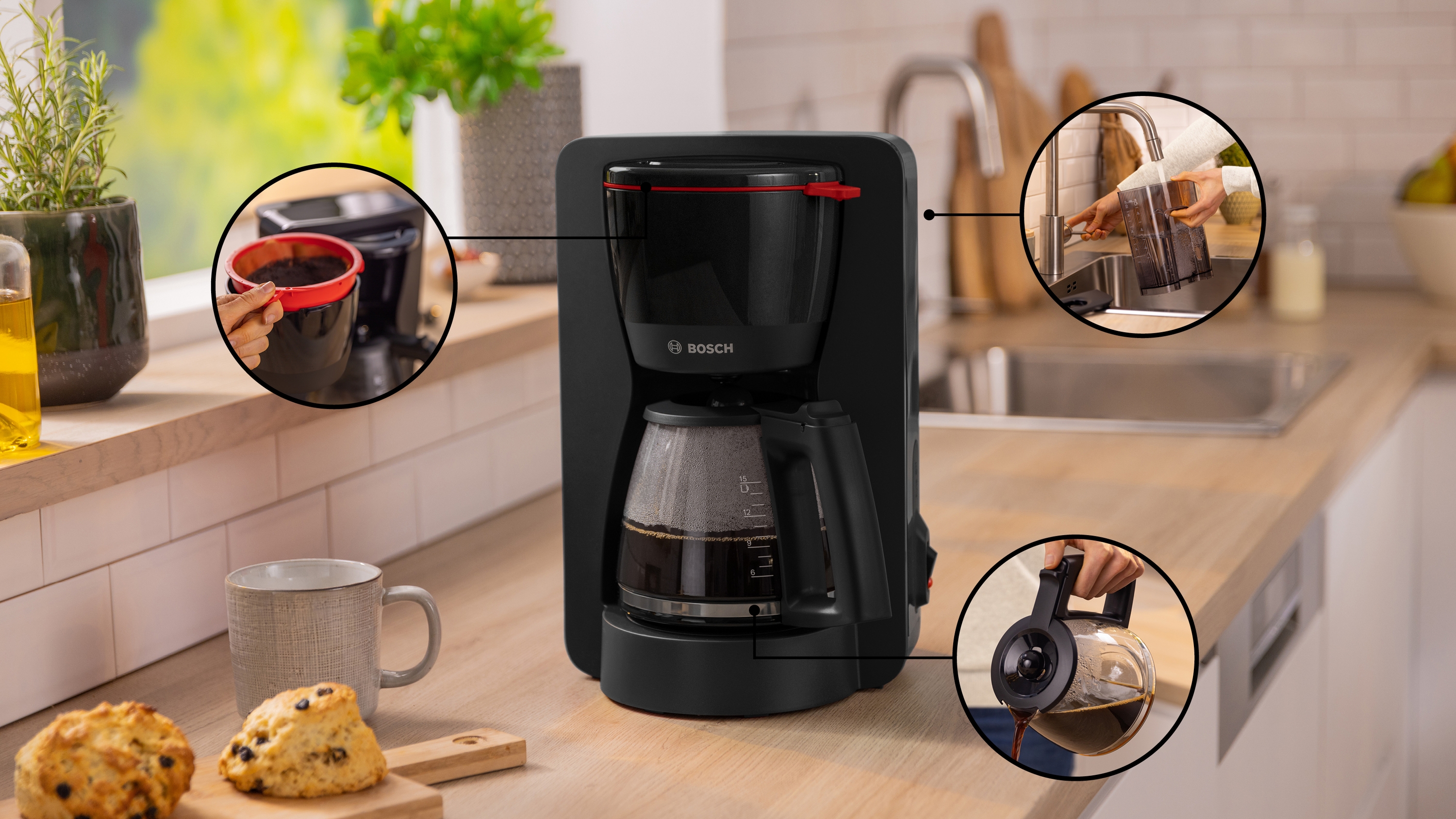 Coffee maker, MyMoment, Black, TKA2M113