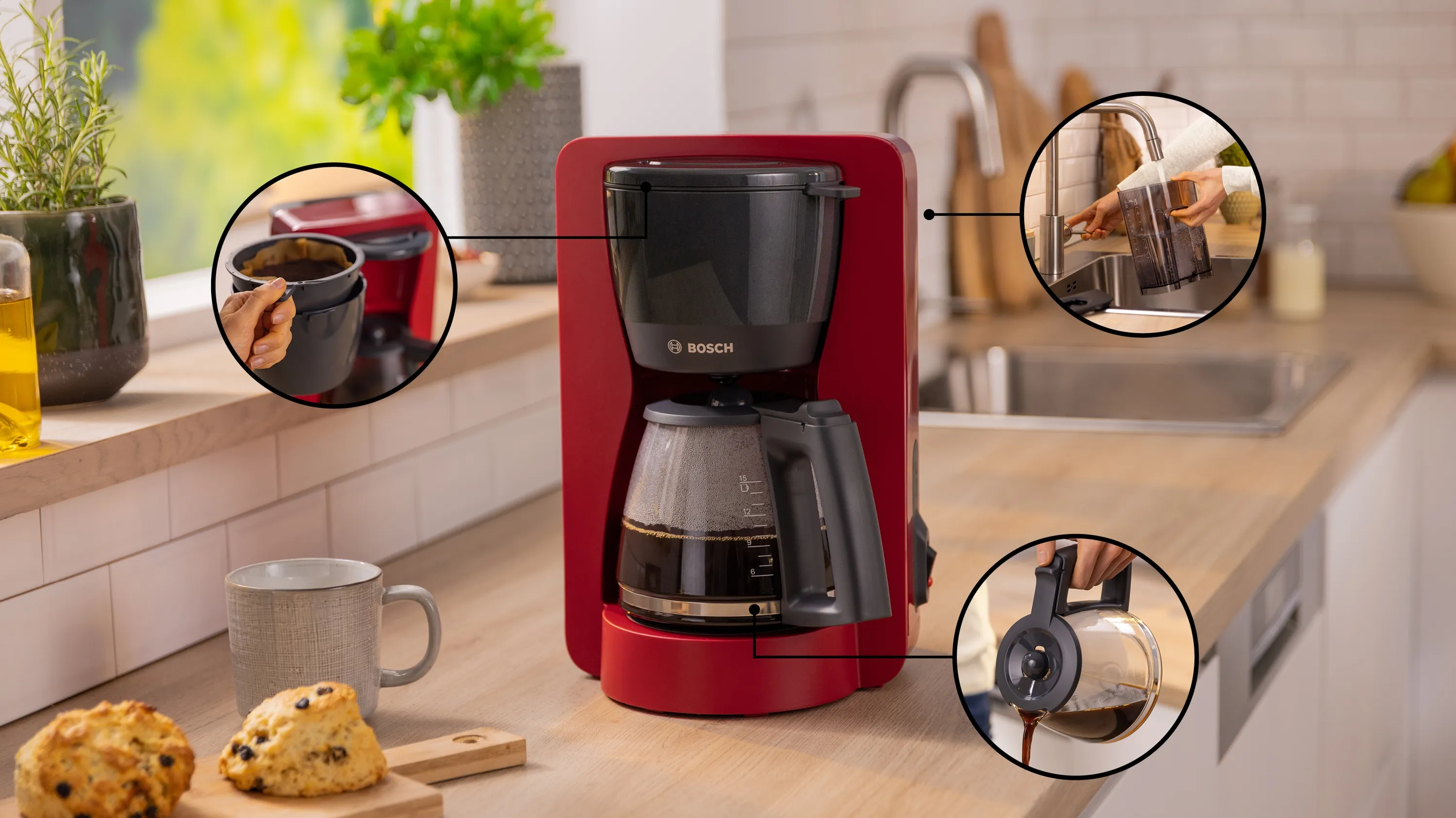 Coffee maker, MyMoment, Red, TKA2M114
