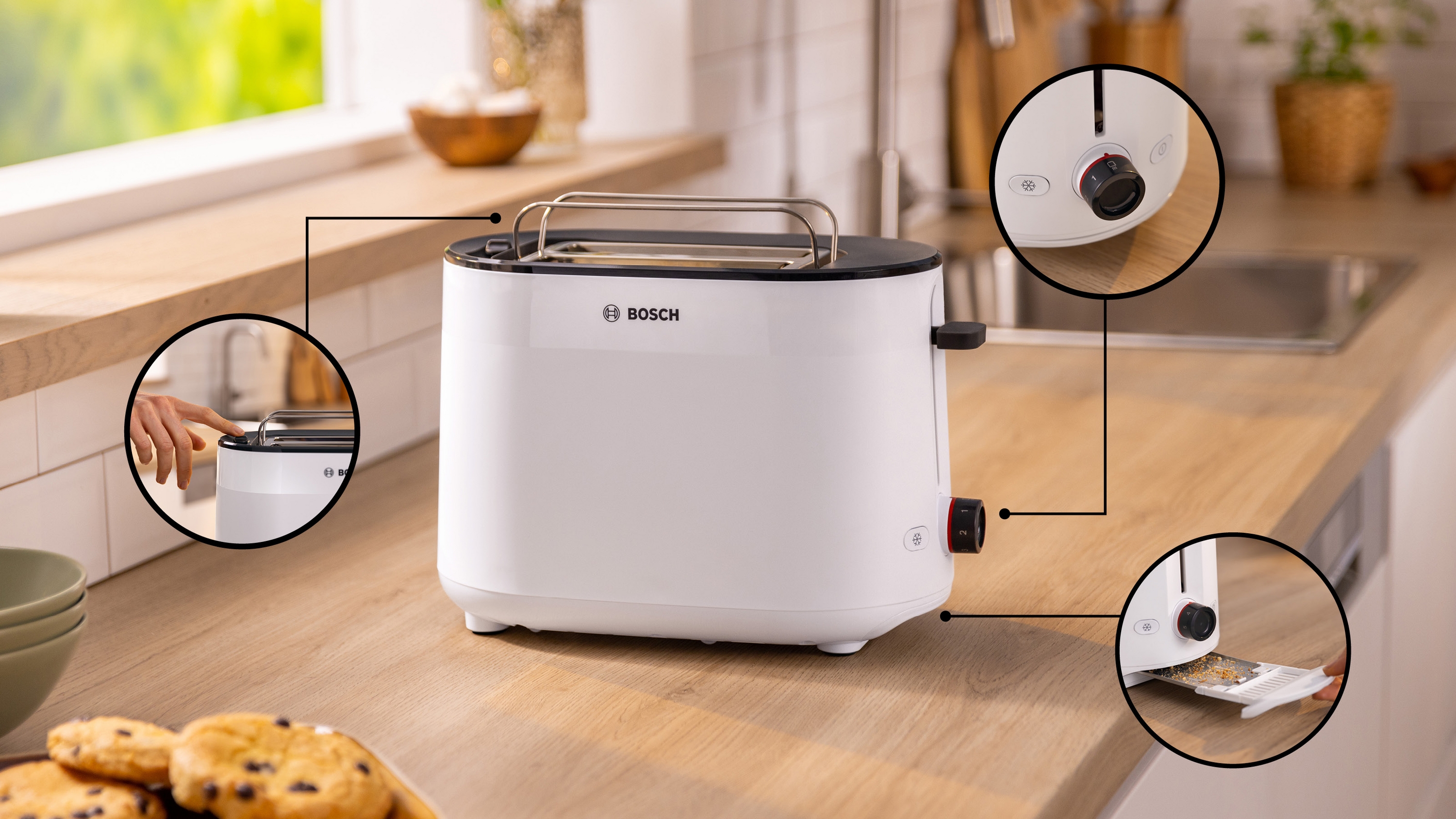 Compact toaster, MyMoment, White, TAT2M121