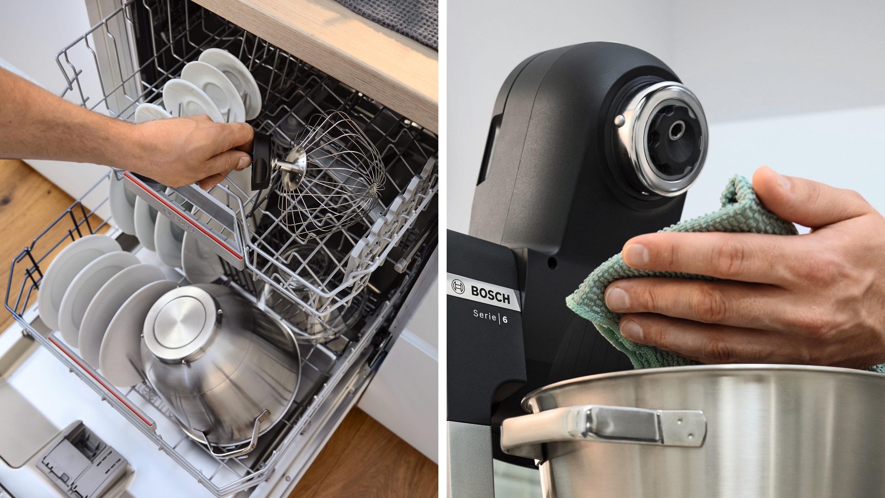 Series 6, Kitchen machine with scale, 1600 W, Black, Brushed stainless steel, MUMS6ZS00