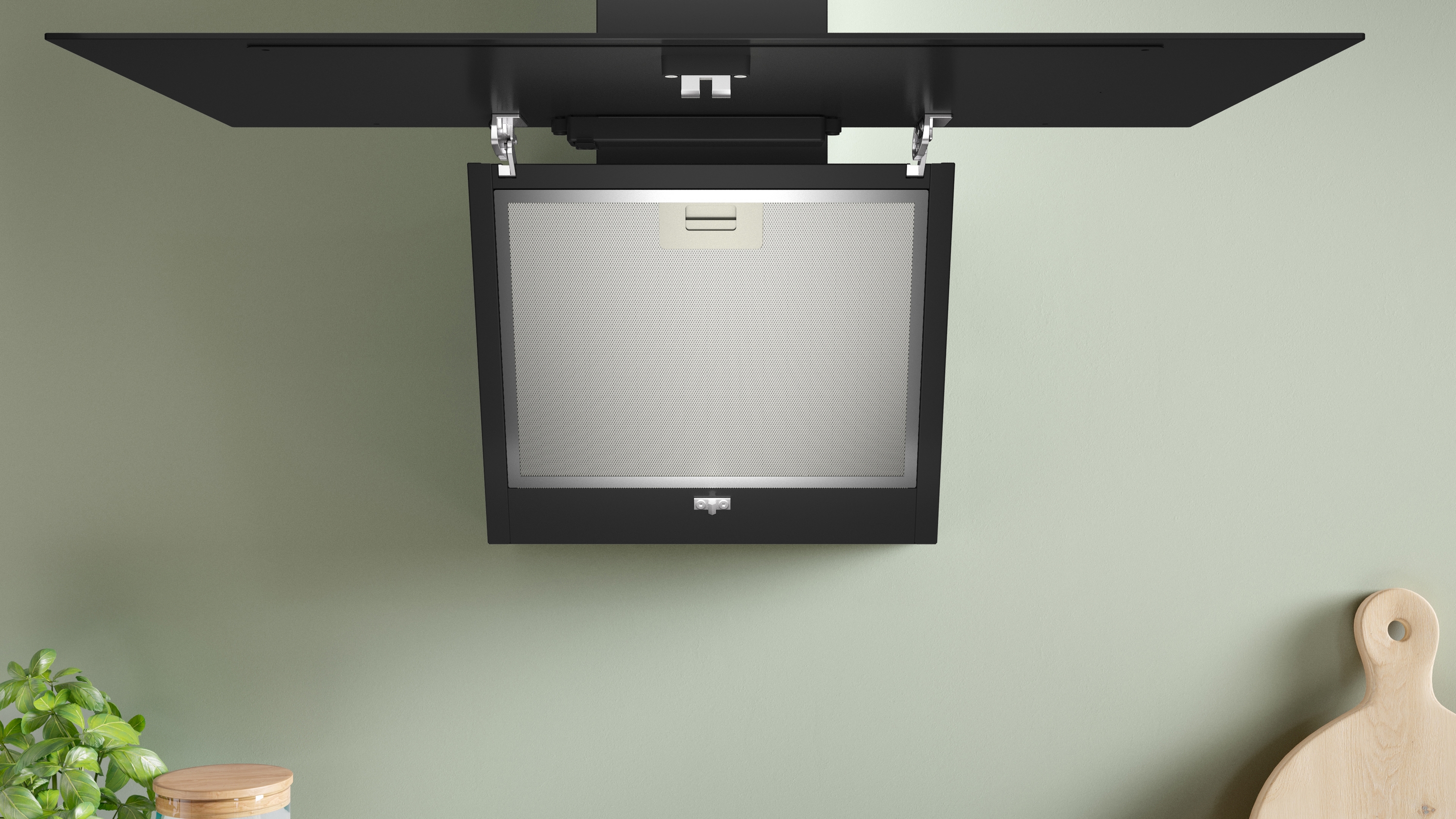 Series 2, wall-mounted cooker hood, 80 cm, clear glass black printed, DWK85DK60