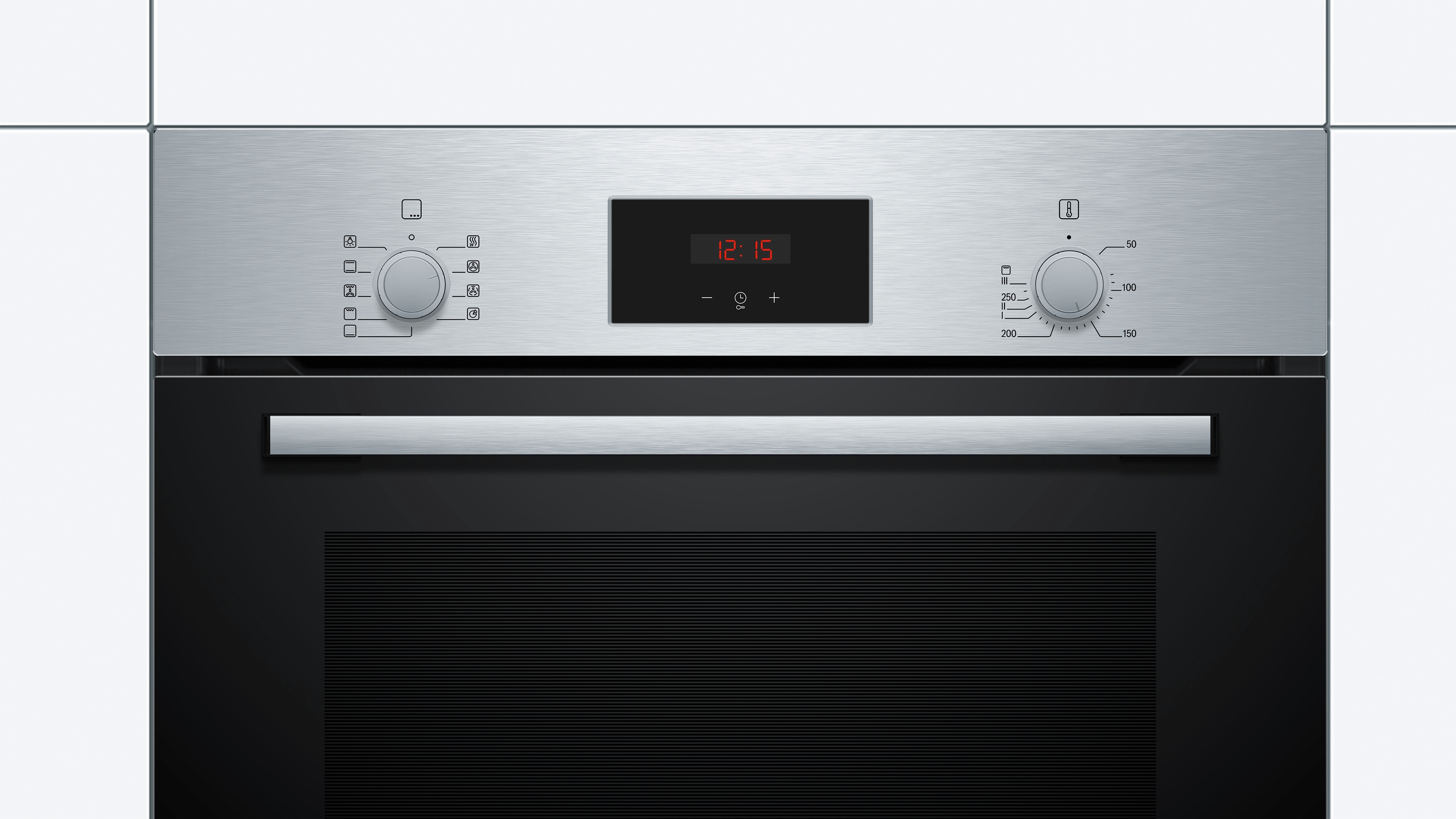 Series 2, Built-in oven, 60 x 60 cm, Stainless steel, HBF114BS1