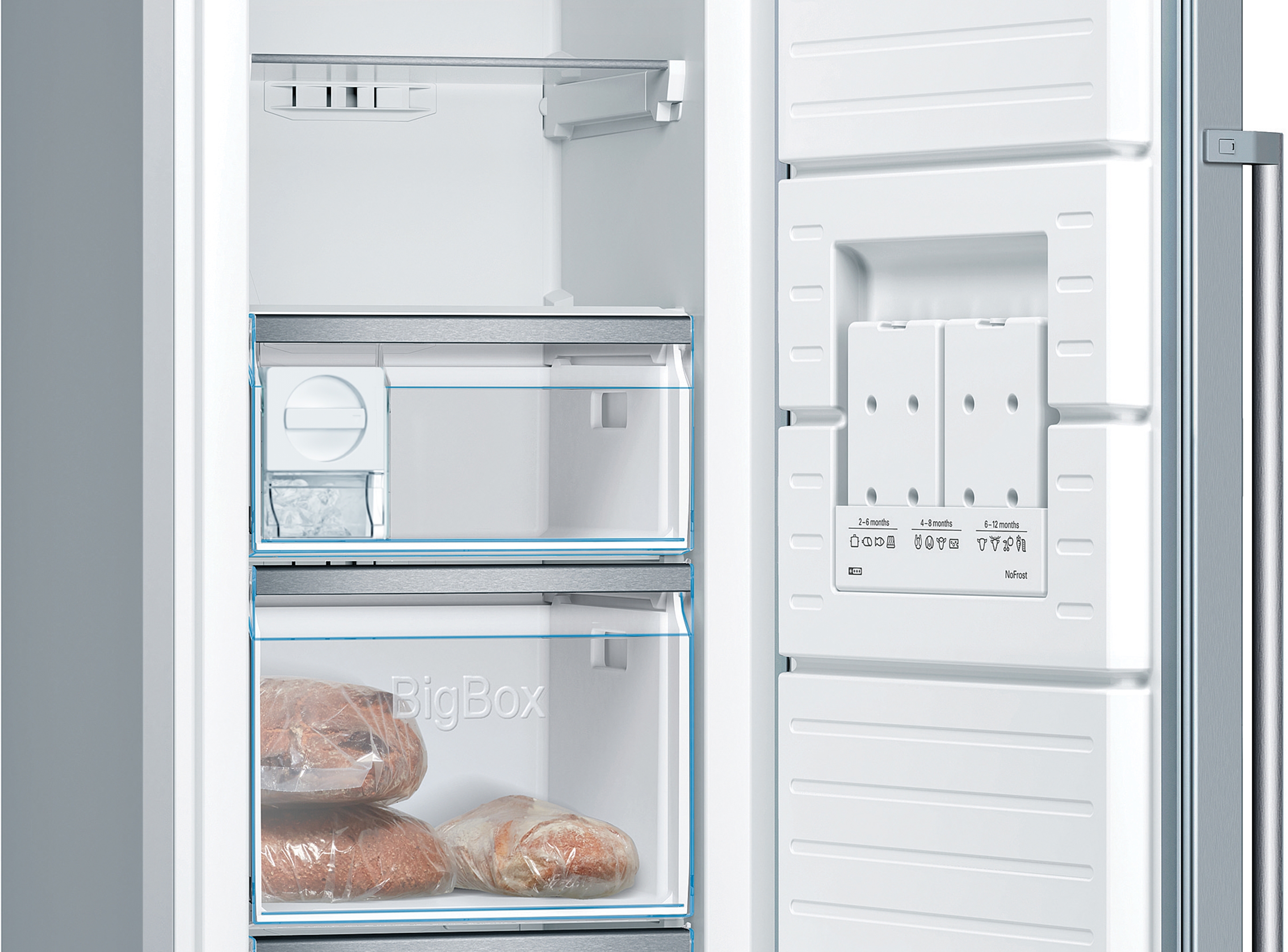Series 6, free-standing freezer, 186 x 60 cm, Stainless steel (with anti-fingerprint), GSN36AIEP