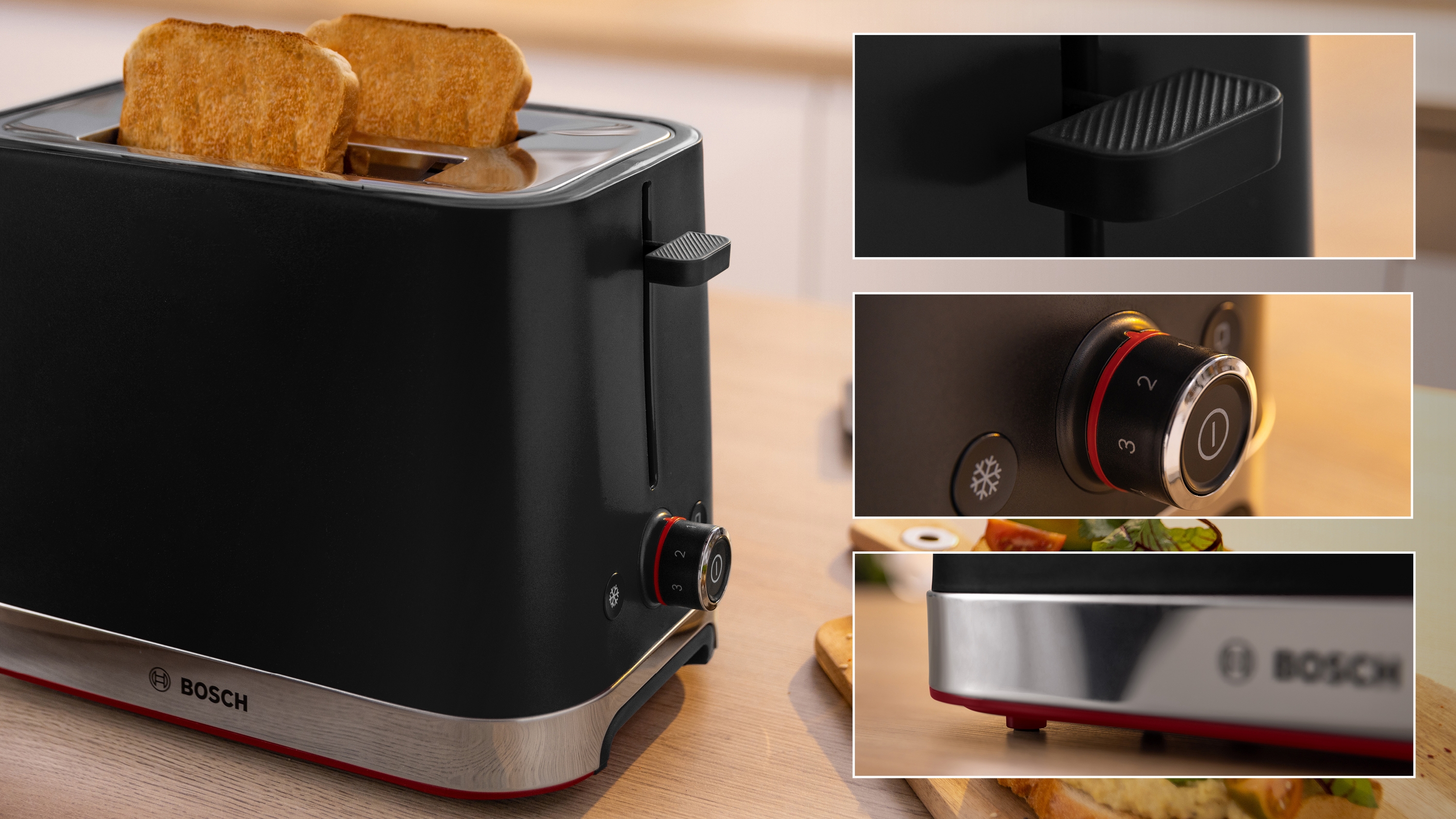 Compact toaster, MyMoment, Black, TAT4M223