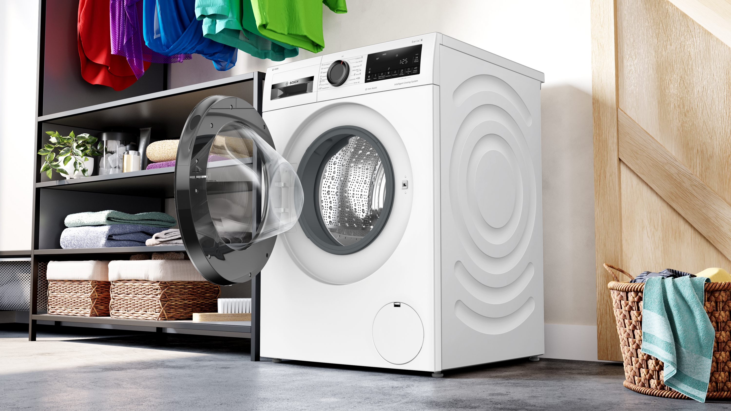 Series 6, washing machine, frontloader fullsize, 9 kg, 1400 rpm, WGG244F3BY