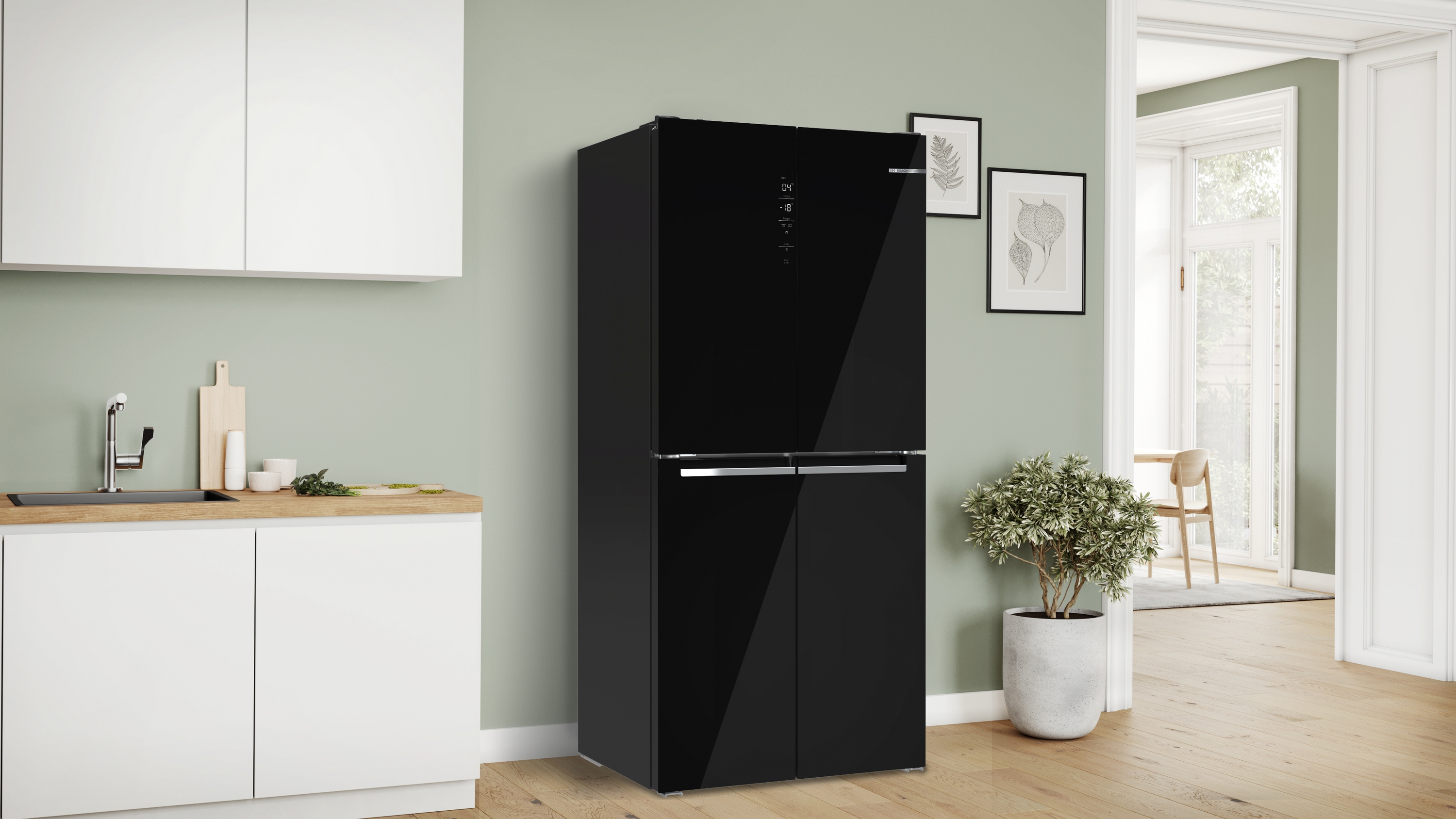 Series 4, HEADER2.Glassdoor_MultiDoor, 189.5 x 85 cm, Black, KMC85LBEA