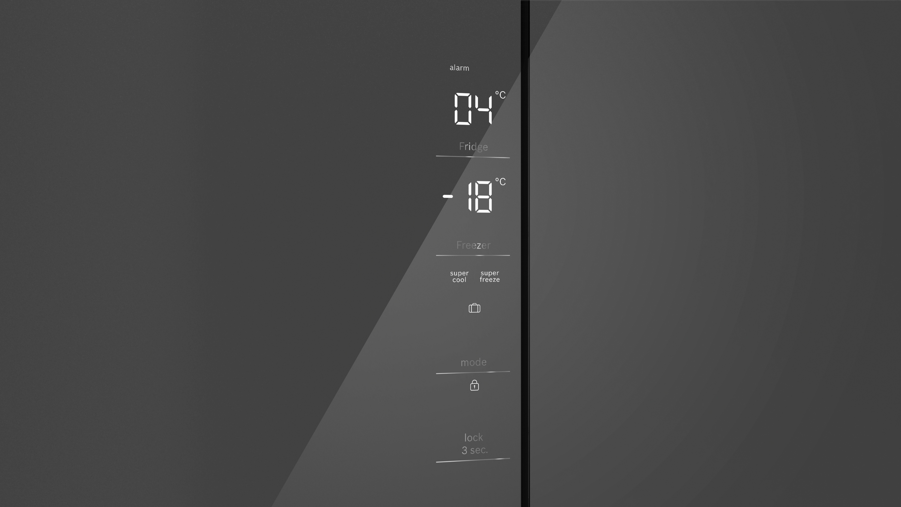 Series 4, HEADER2.Glassdoor_MultiDoor, 189.5 x 85 cm, Graphite, KMC85LEEA