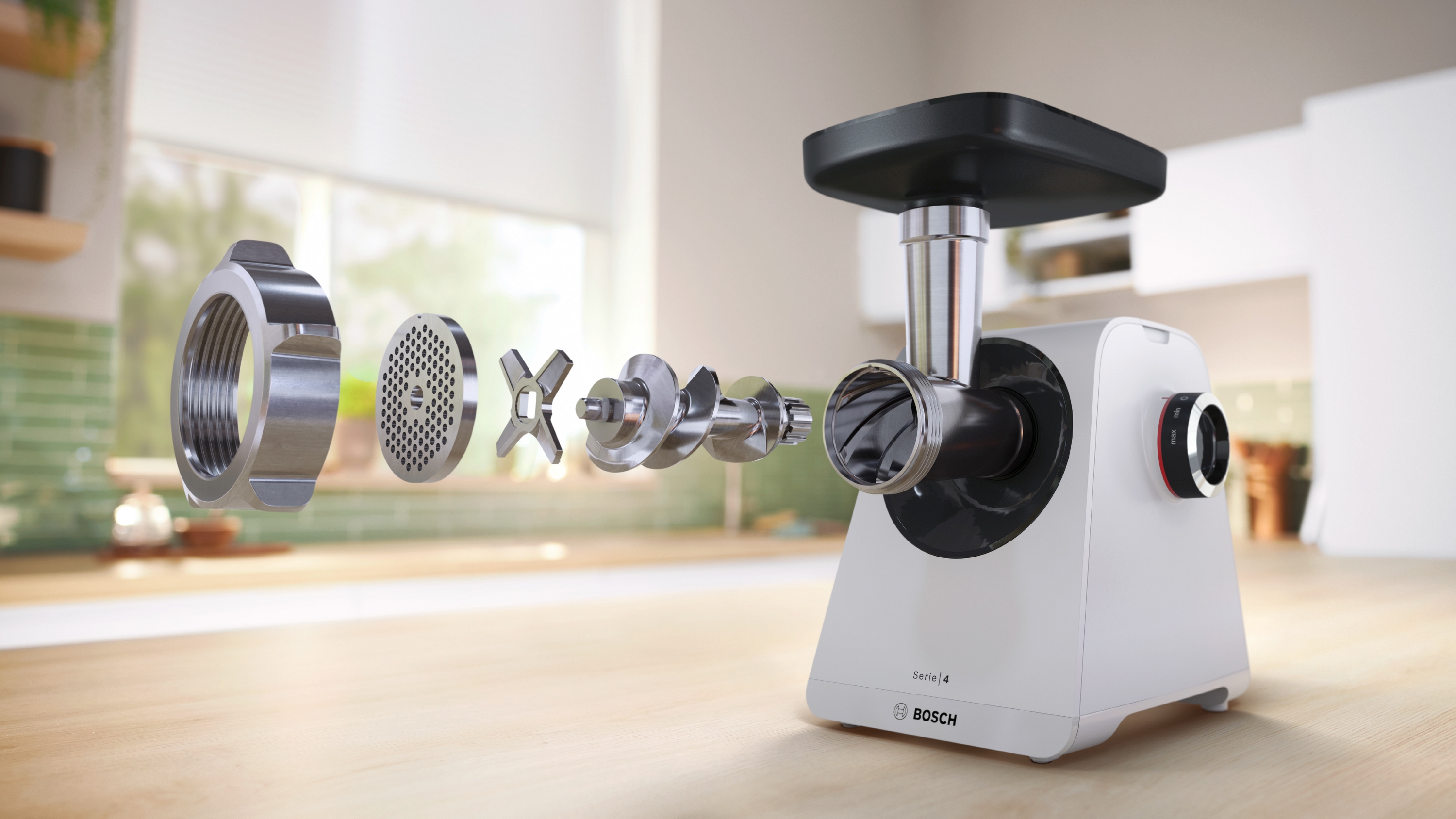 Series 4, Food mincer, MultiPower Series 4, 1900 W, White, White, MFWS420W