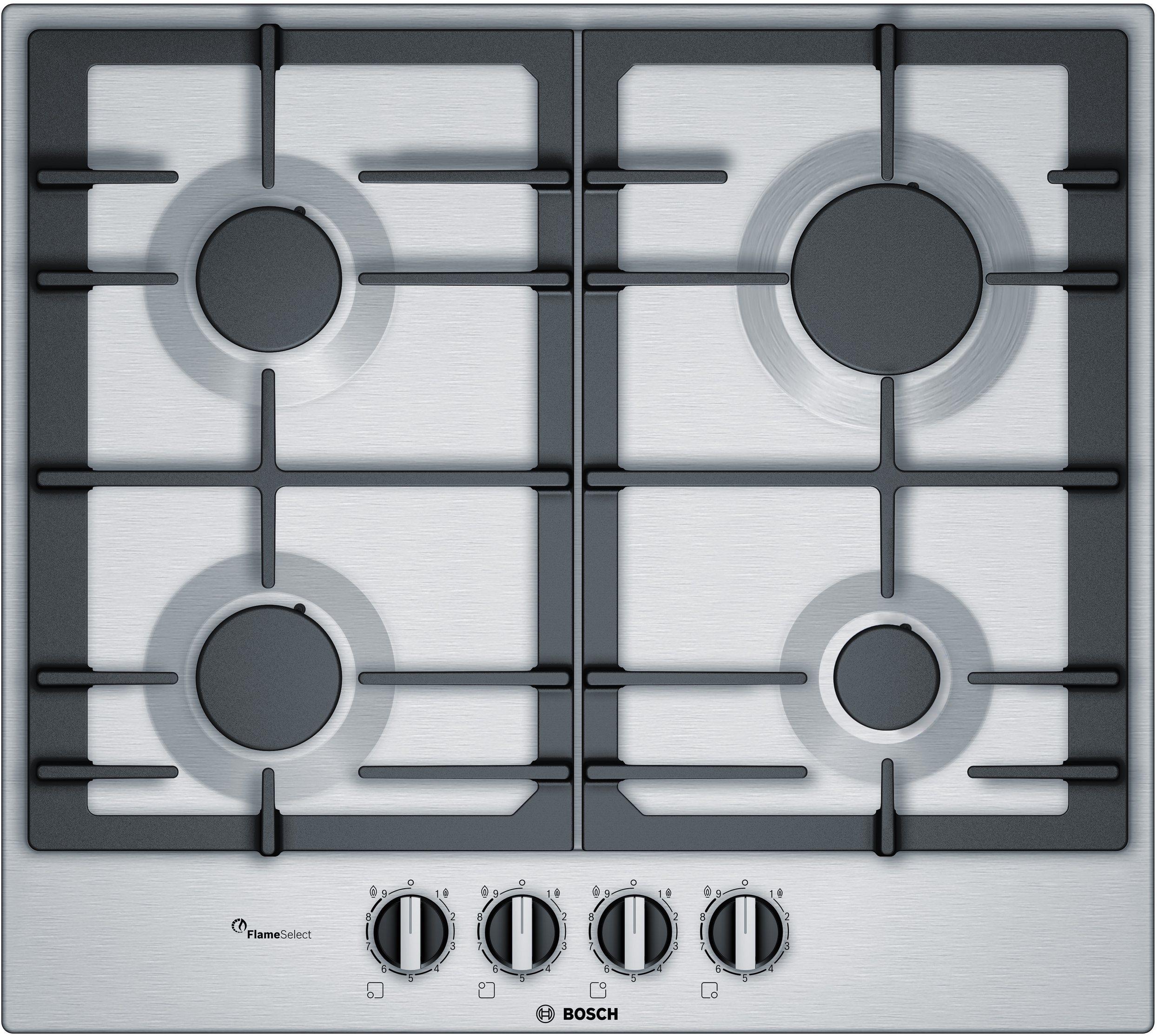 Series 6, Gas hob, 60 cm, Stainless steel, PCP6A5B90