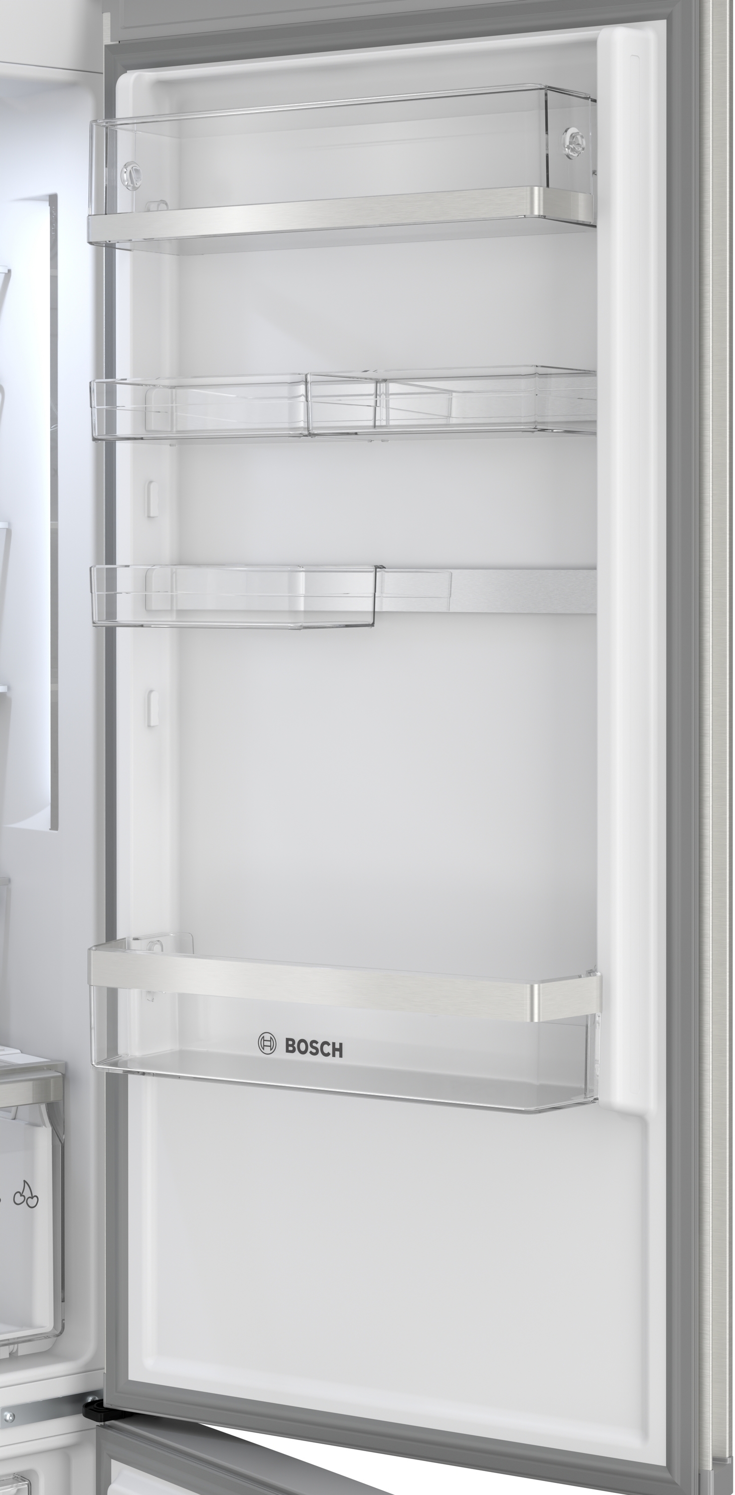 Series 6, free-standing fridge-freezer with freezer at bottom, 203 x 60 cm, Stainless steel (with anti-fingerprint), KGN394ICF