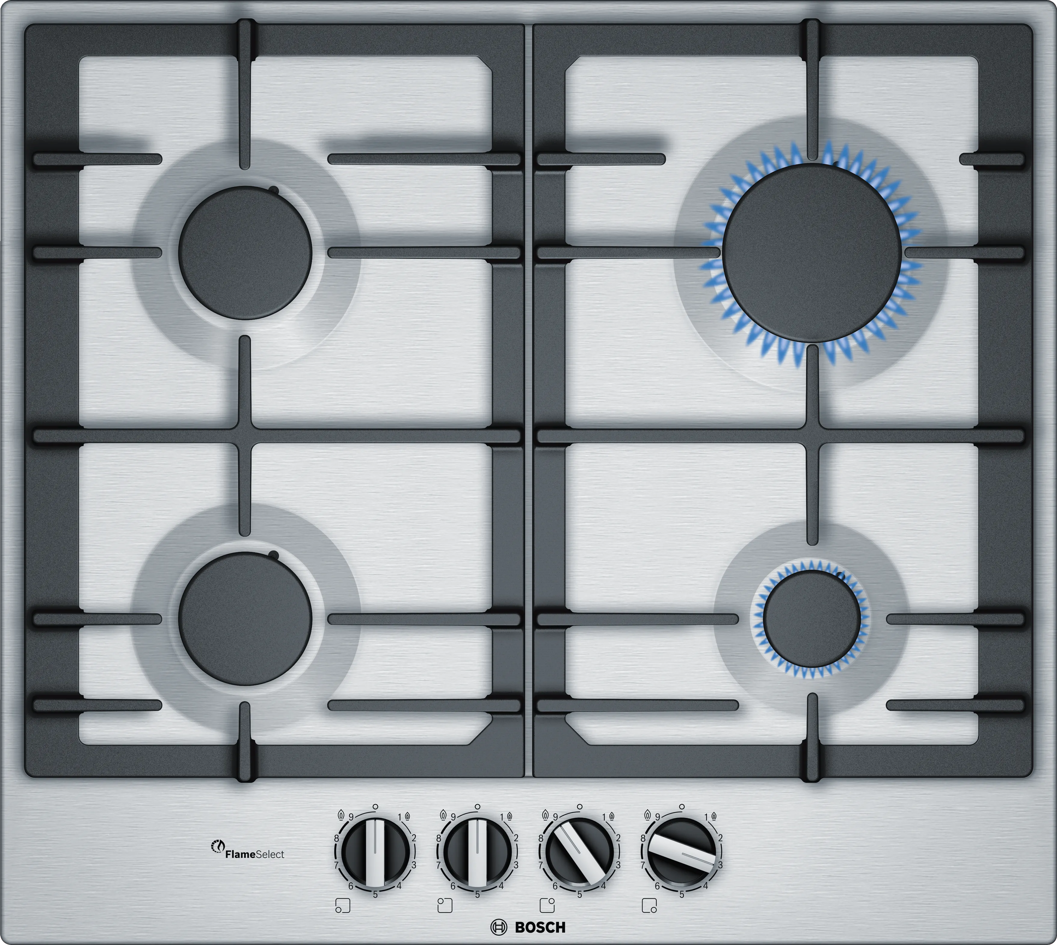 Series 6, Gas hob, 60 cm, Stainless steel, PCP6A5B90