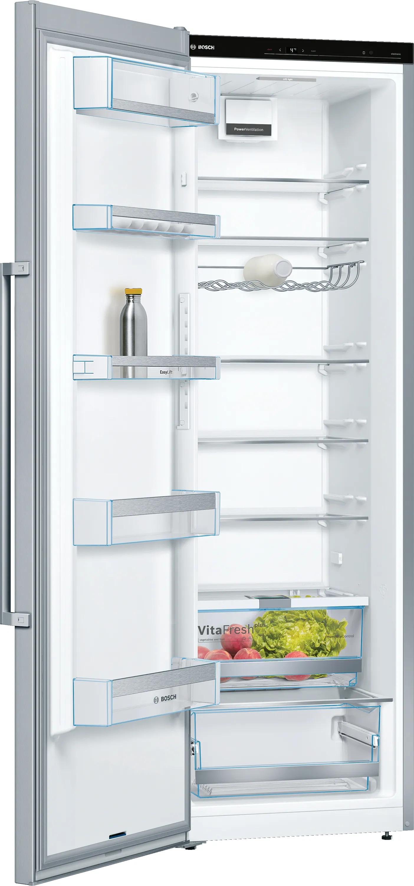 Series 6, free-standing fridge, 186 x 60 cm, Stainless steel (with anti-fingerprint), KSV36AIEP