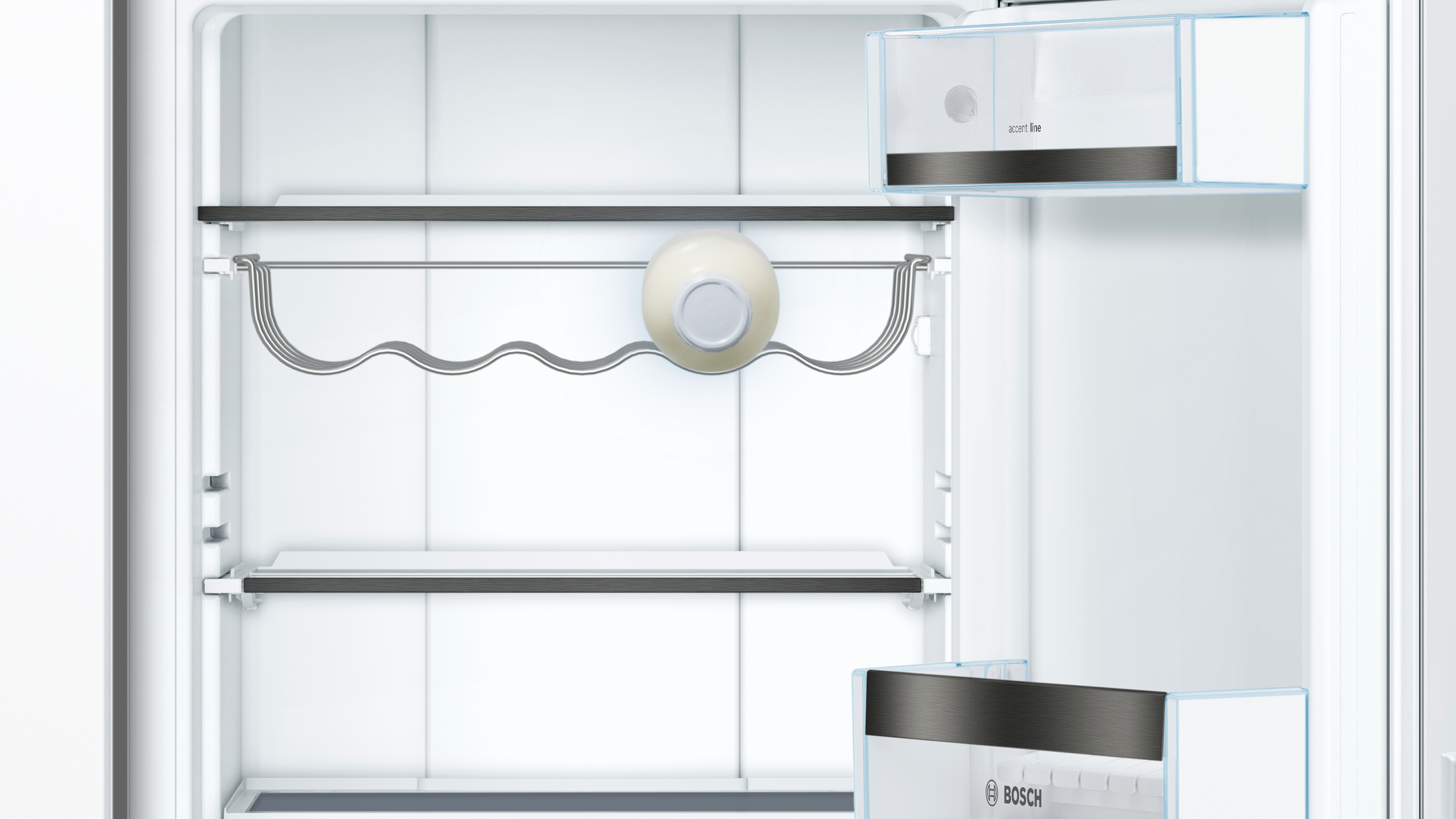 Series 8, built-in fridge-freezer with freezer at bottom, 177.2 x 55.8 cm, soft close flat hinge, KIF86HDD0