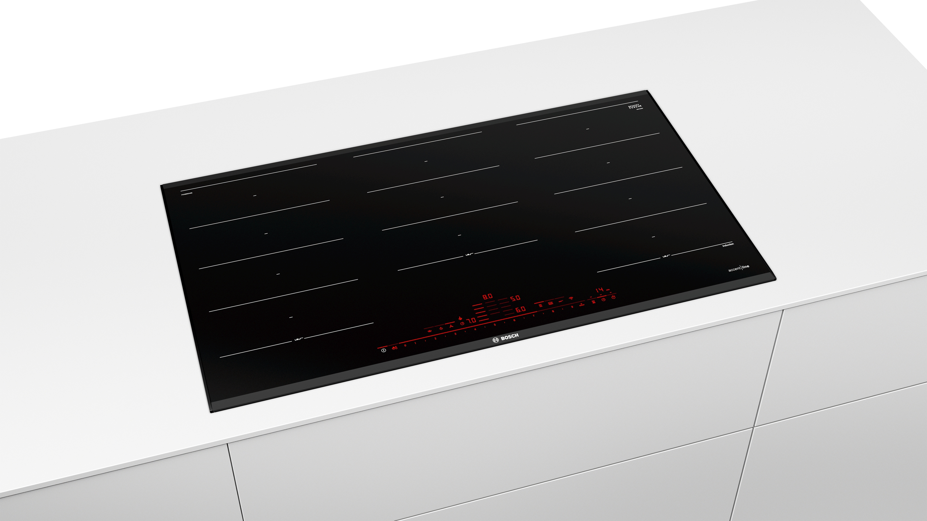 Series 8, Flex induction hob, 90 cm, Black, surface mount with frame, PXX995DX6E