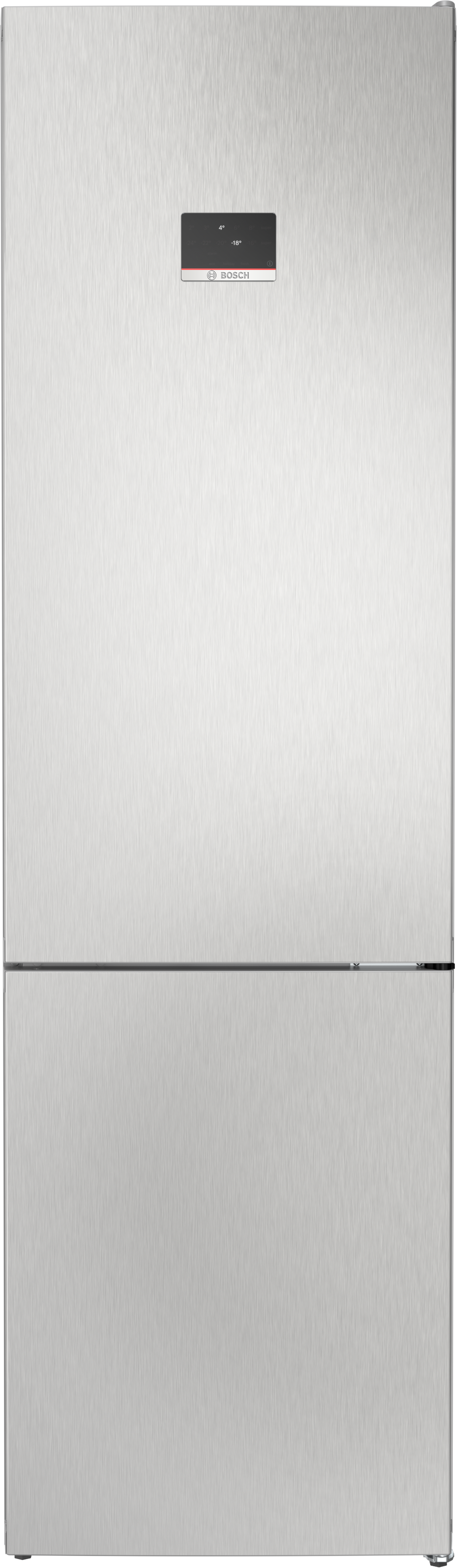 Series 4, free-standing fridge-freezer with freezer at bottom, 203 x 60 cm, Stainless steel look, KGN397LDF