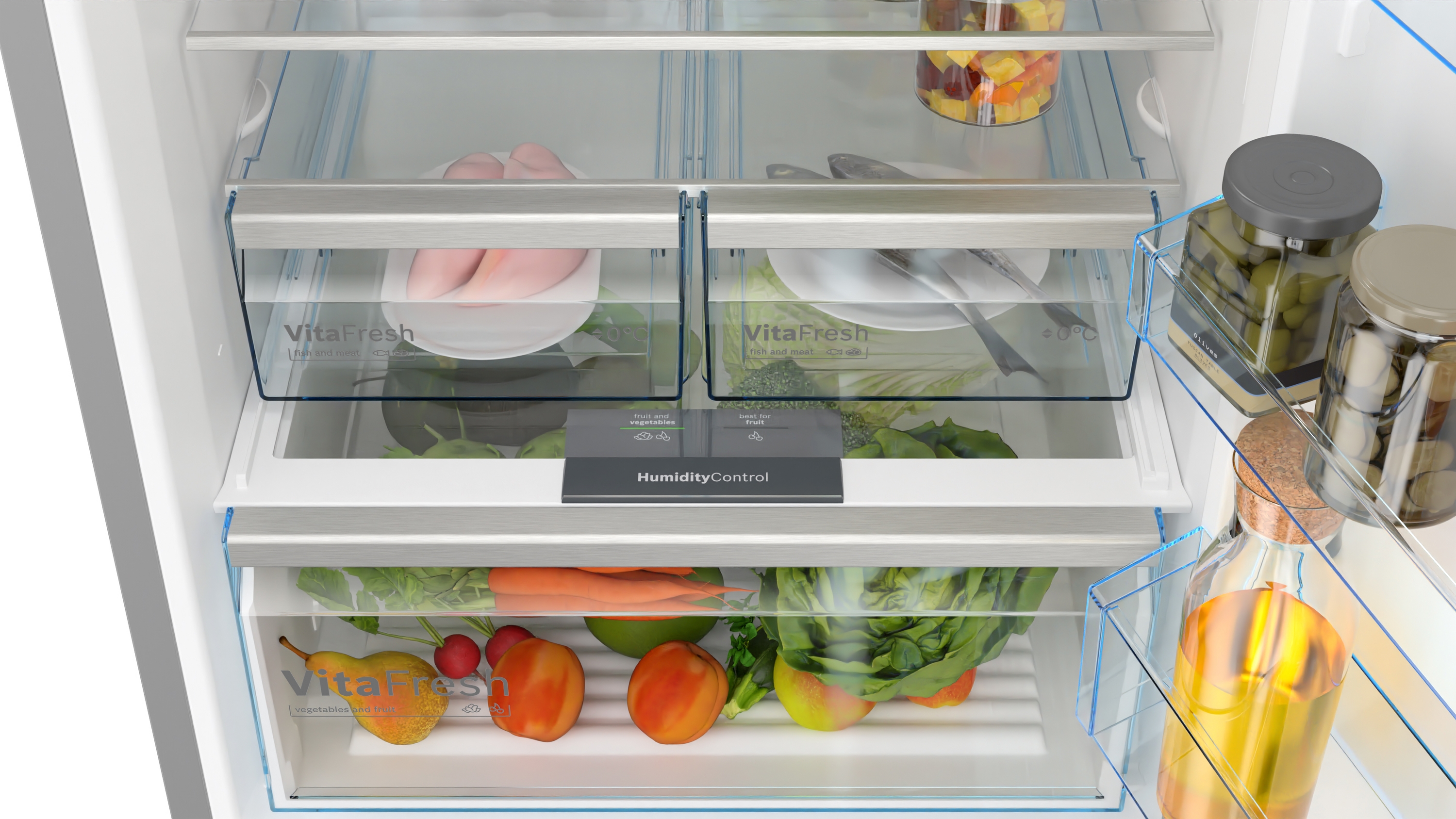 Series 4, free-standing fridge-freezer with freezer at bottom, 193 x 70 cm, Stainless steel (with anti-fingerprint), KGN56XIER