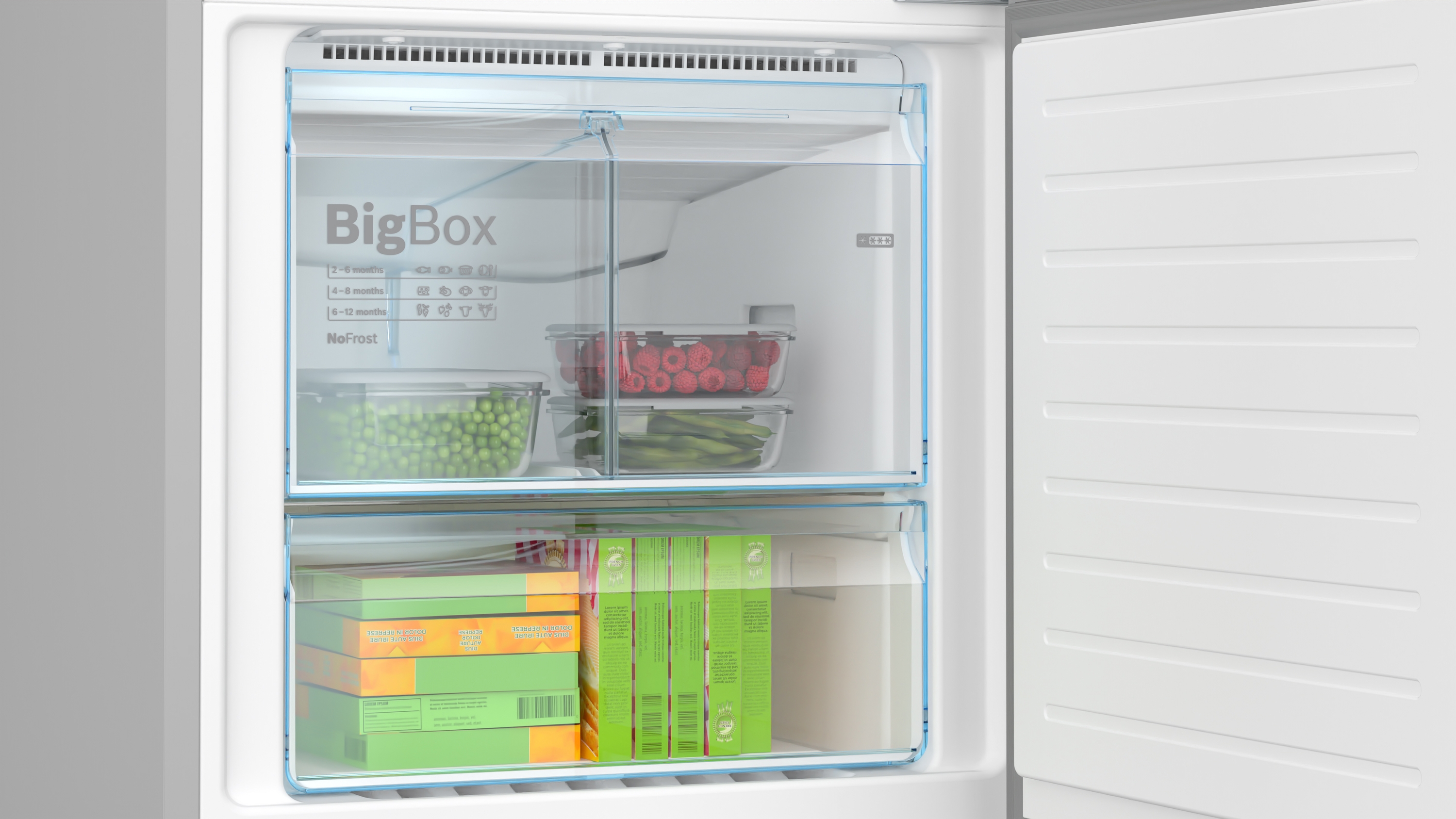 Series 4, free-standing fridge-freezer with freezer at bottom, 193 x 70 cm, Stainless steel (with anti-fingerprint), KGN56XIER