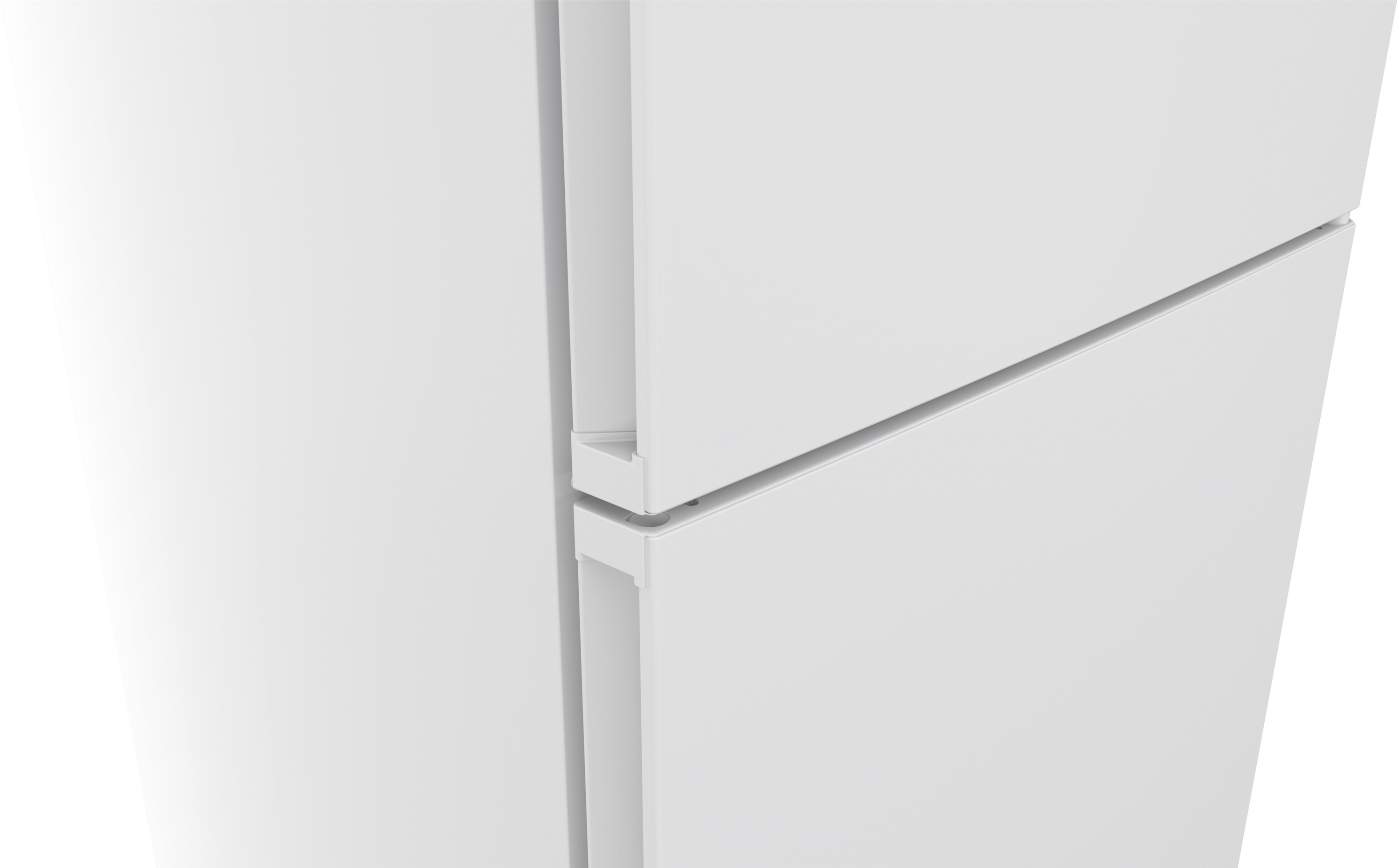 Series 4, free-standing fridge-freezer with freezer at bottom, 203 x 70 cm, White, KGN497WDF