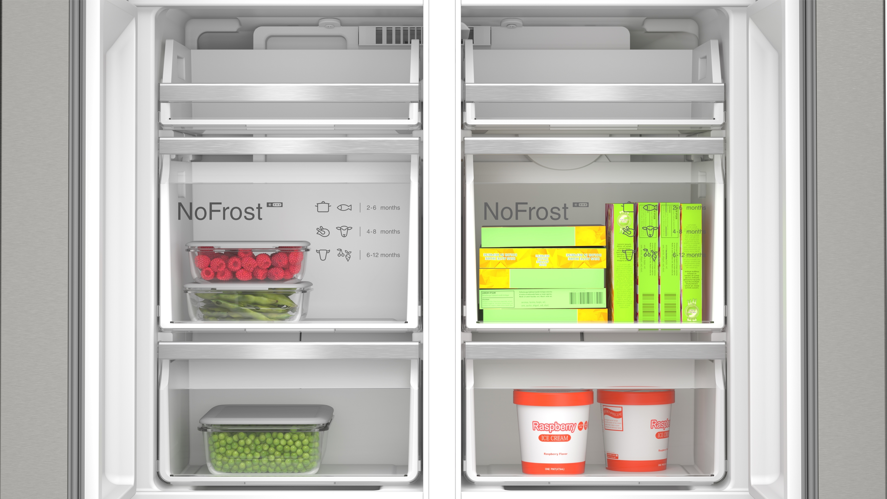 Series 6, French Door Bottom freezer, multi door, 183 x 90.5 cm, Stainless steel (with anti-fingerprint), KFD96APEA