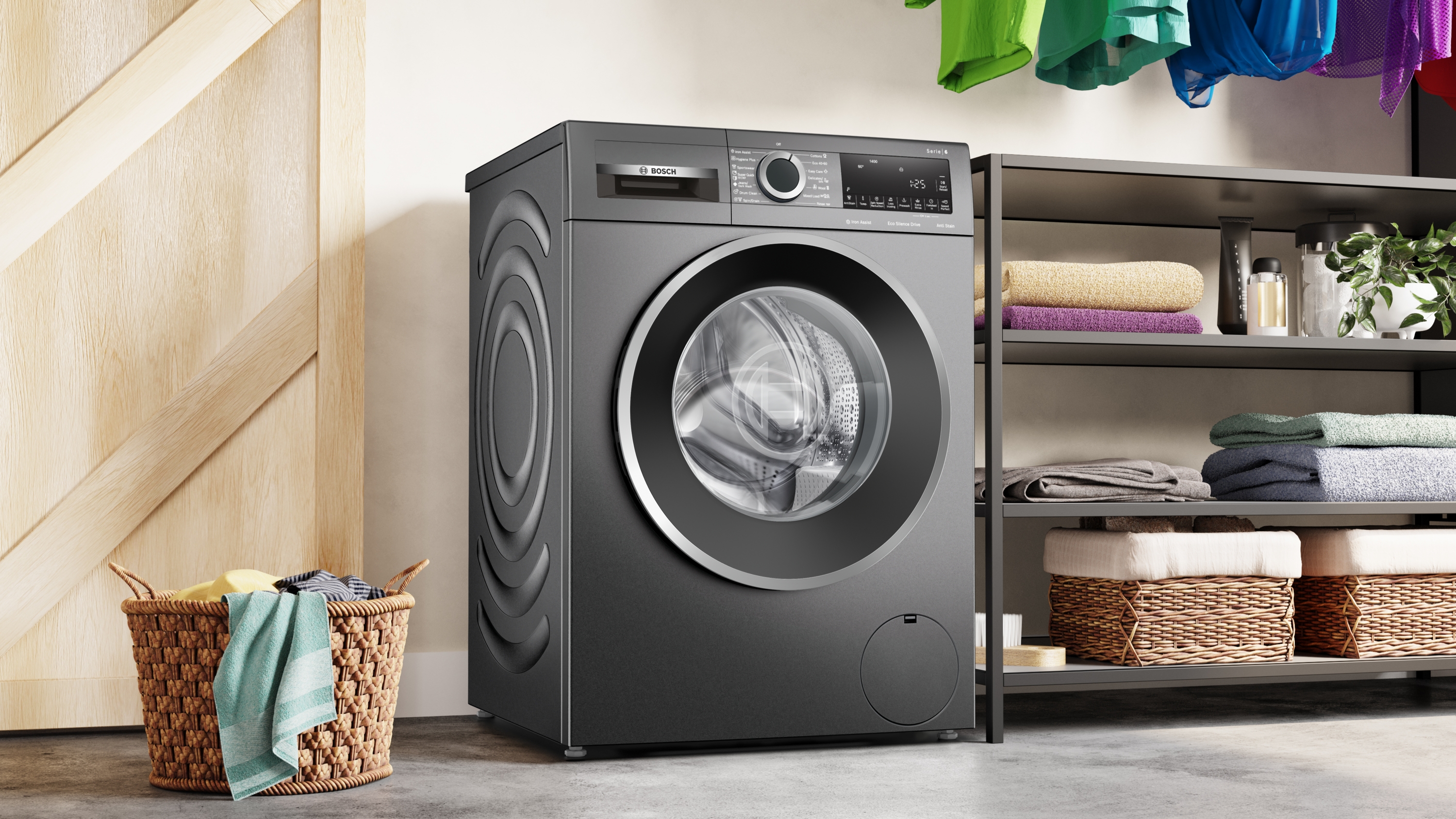 Series 6, washing machine, frontloader fullsize, 9 kg, 1400 rpm, WGG244ZREU