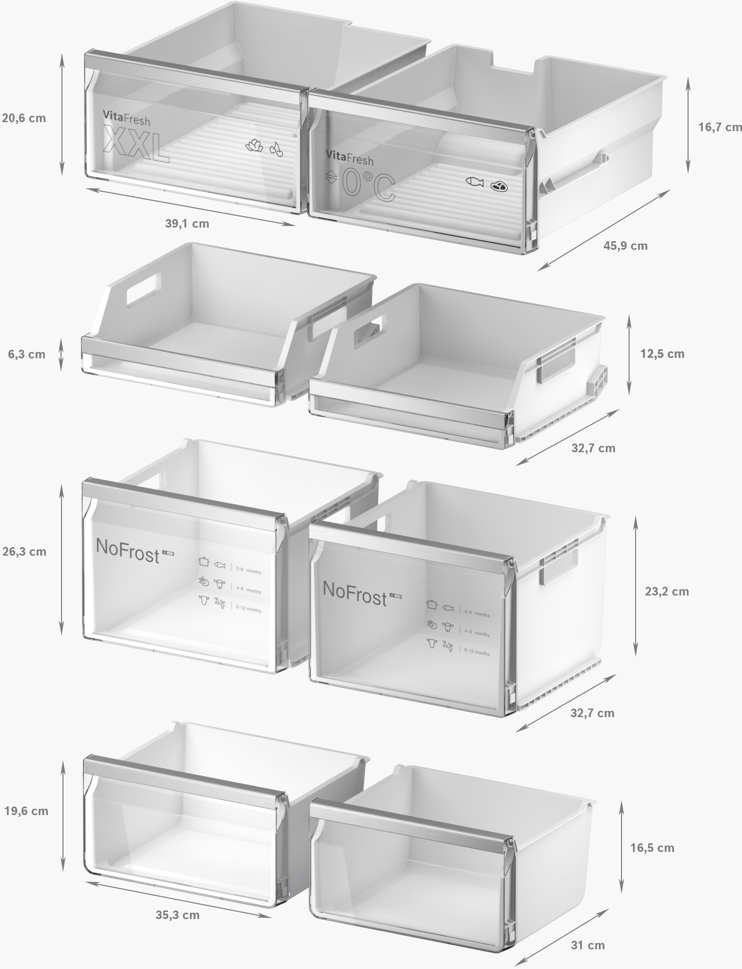 Series 6, French Door Bottom freezer, multi door, 183 x 90.5 cm, Stainless steel (with anti-fingerprint), KFD96APEA