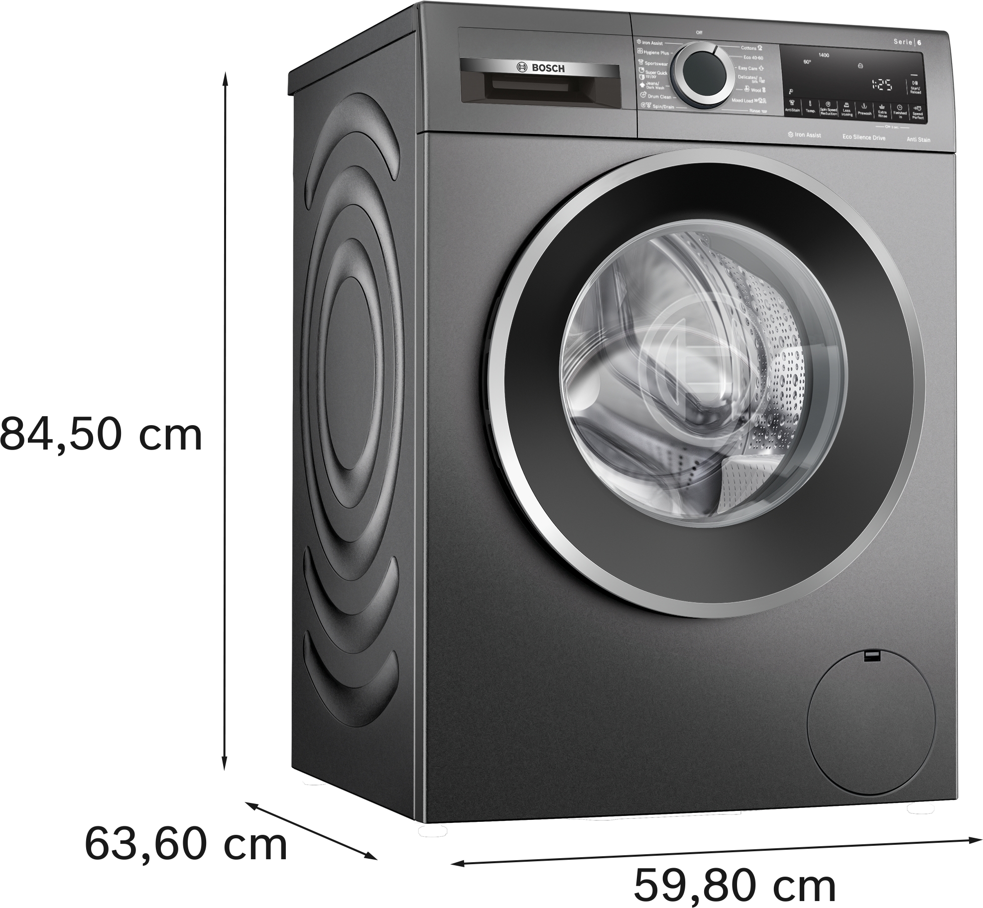 Series 6, washing machine, frontloader fullsize, 9 kg, 1400 rpm, WGG244ZREU