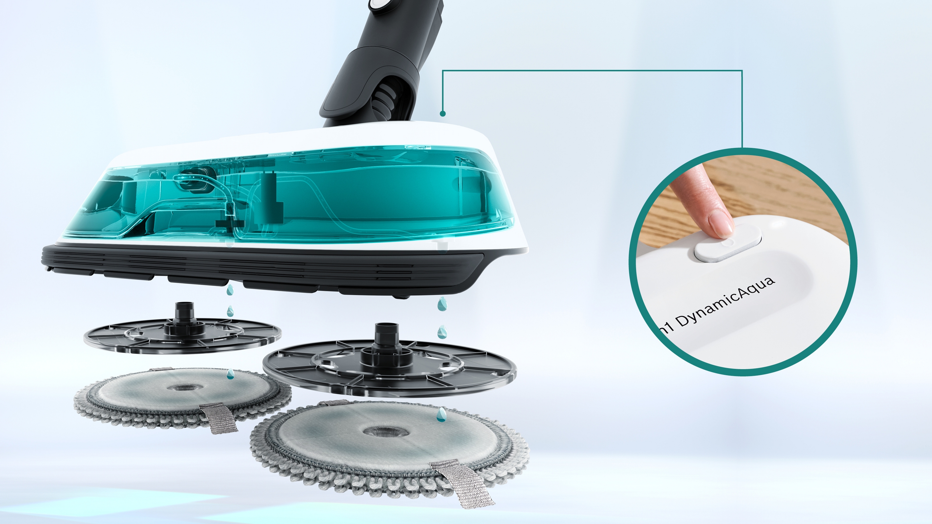 Akumulatorski usisivač, Unlimited 7 ProHygienic Aqua, Bela, BCS712HYG5