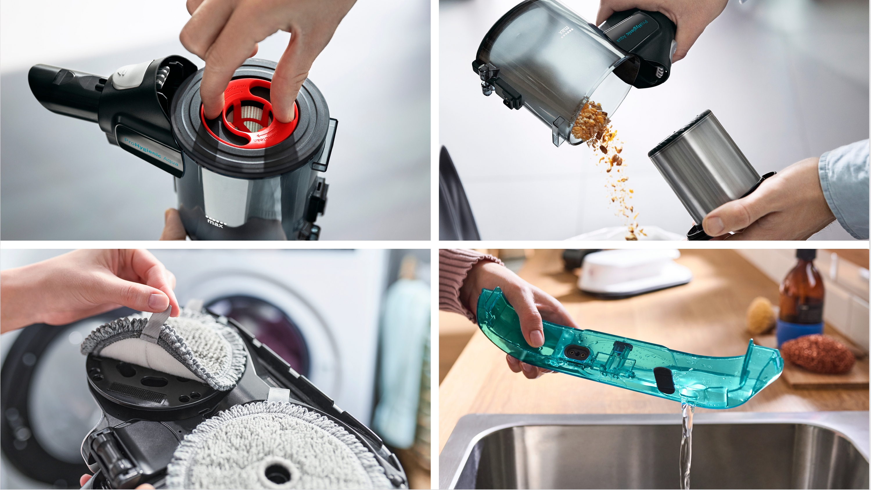 Akumulatorski usisivač, Unlimited 7 ProHygienic Aqua, Bela, BCS712HYG5