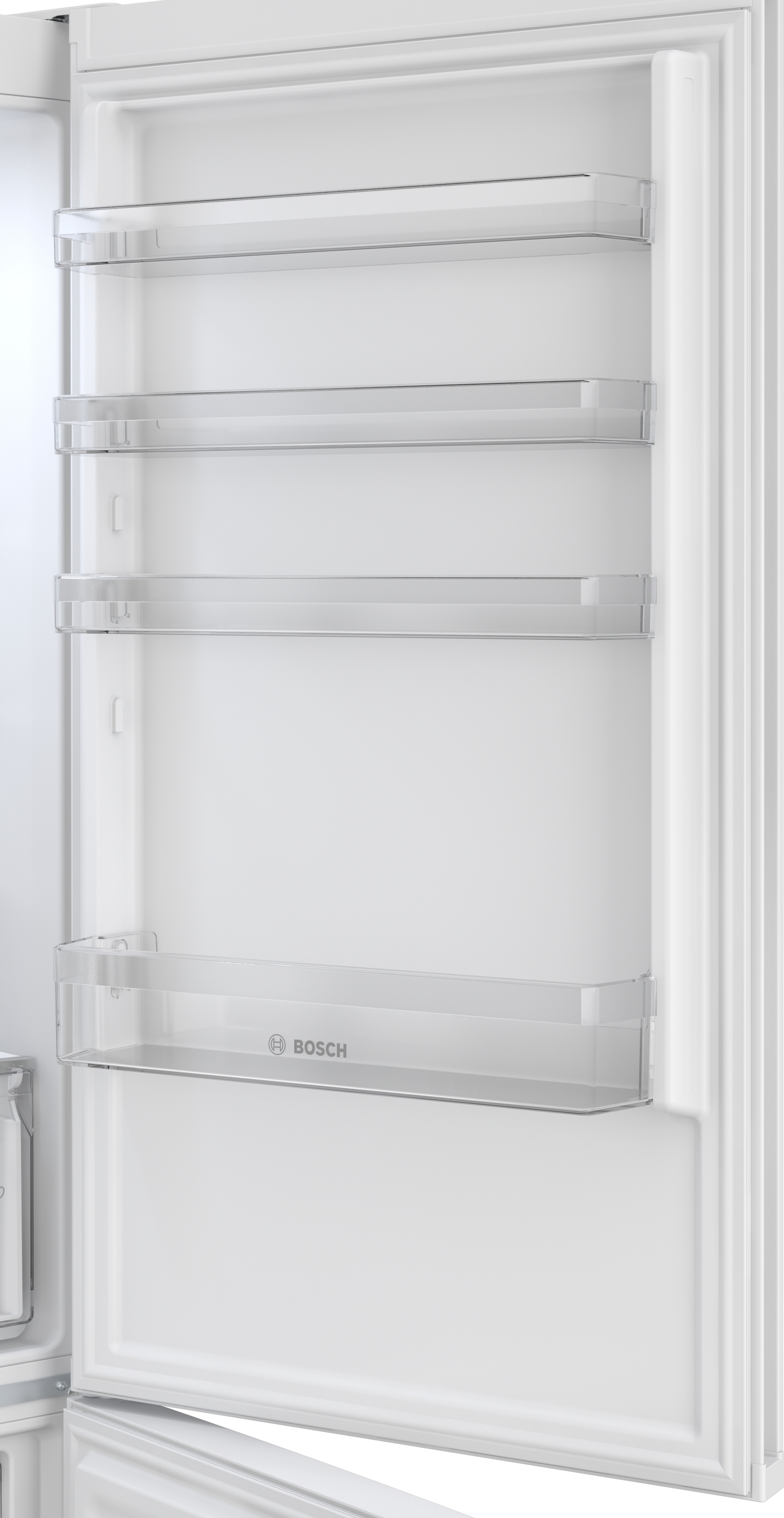 Series 4, free-standing fridge-freezer with freezer at bottom, 203 x 70 cm, White, KGN497WDF