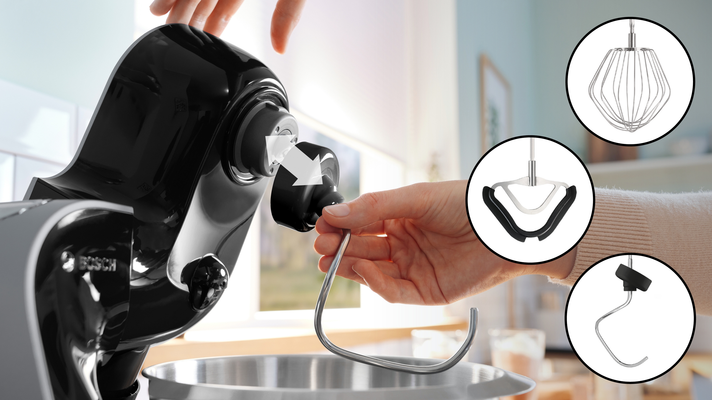 Serija 4, Kuhinjski robot sa integrisanom vagom, MUM 5, 1000 W, Crna, Tamno siva, MUM5XC4E