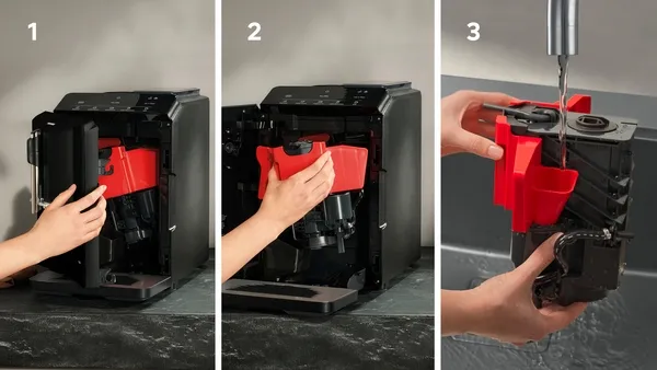 Siemens aparat za espresso kafu TF301E09, Potpuno automatizovani, Titanijum metalik, Nerđajući čelik