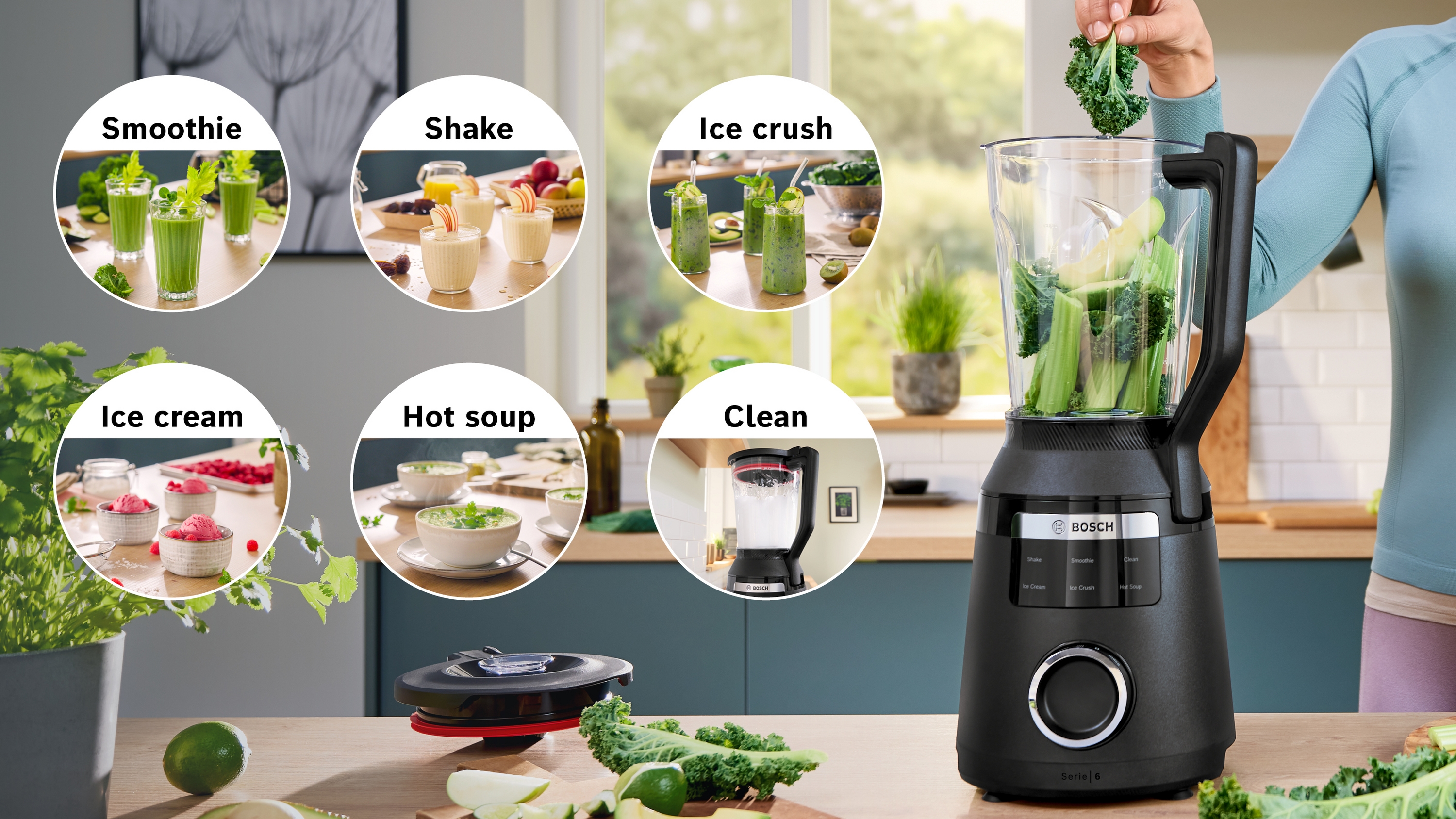 Serija 6, High performance Blender, VitaPower, 1800 W, Crna, MMB6652B
